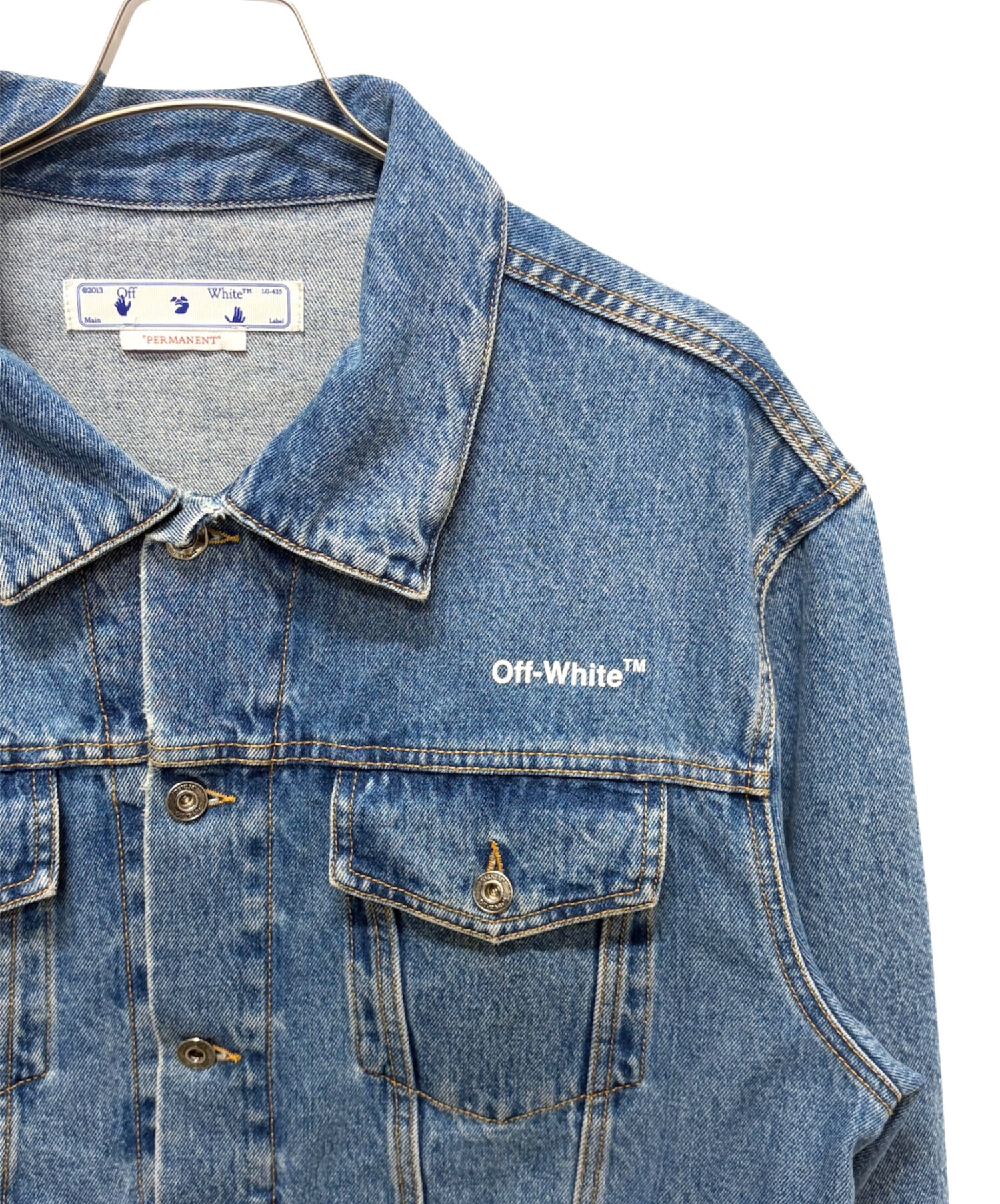 中古・古着通販】OFFWHITE (オフホワイト) バッグロゴデニムジャケット