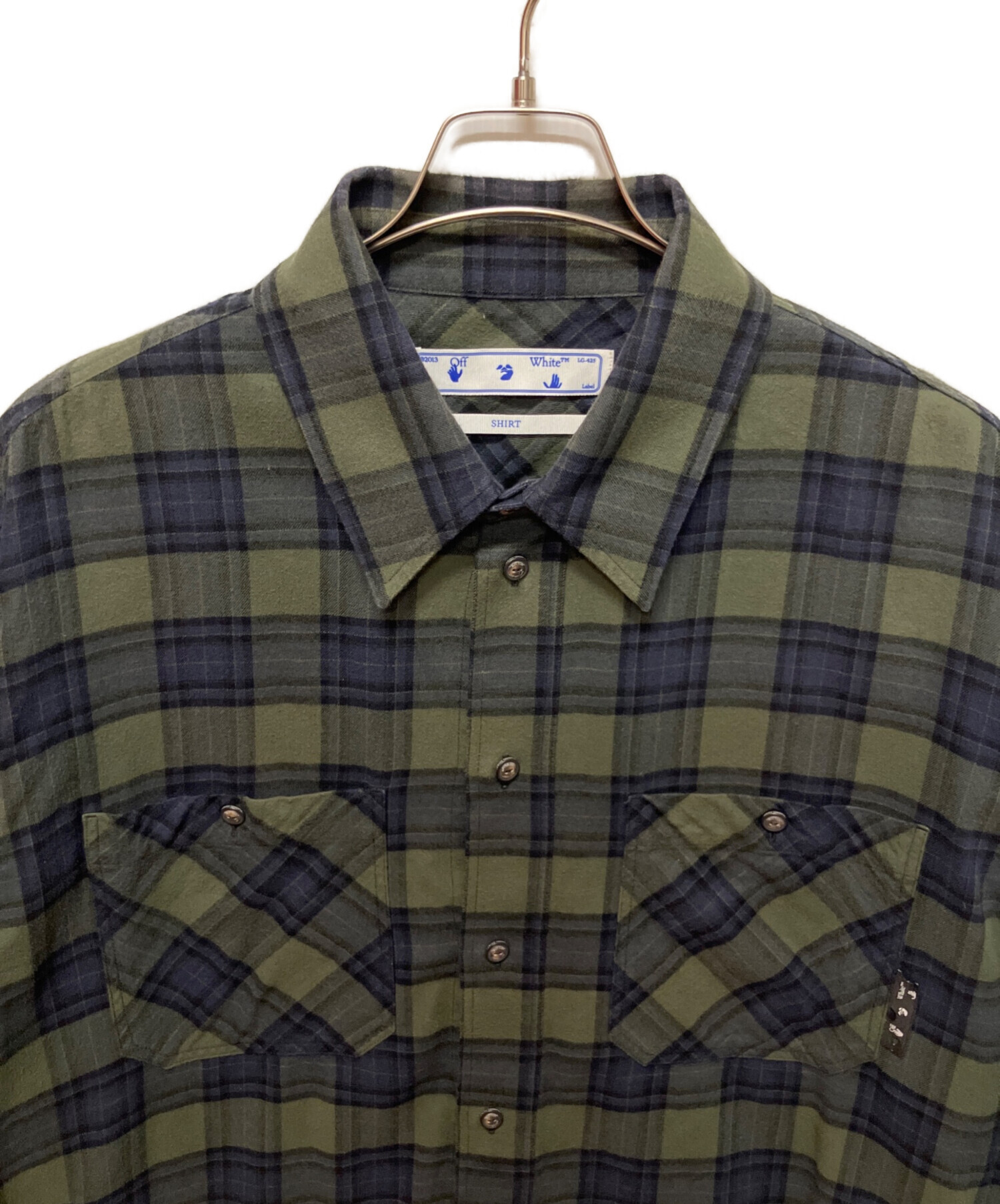 中古・古着通販】OFFWHITE (オフホワイト) Diagonal Check Flannel 