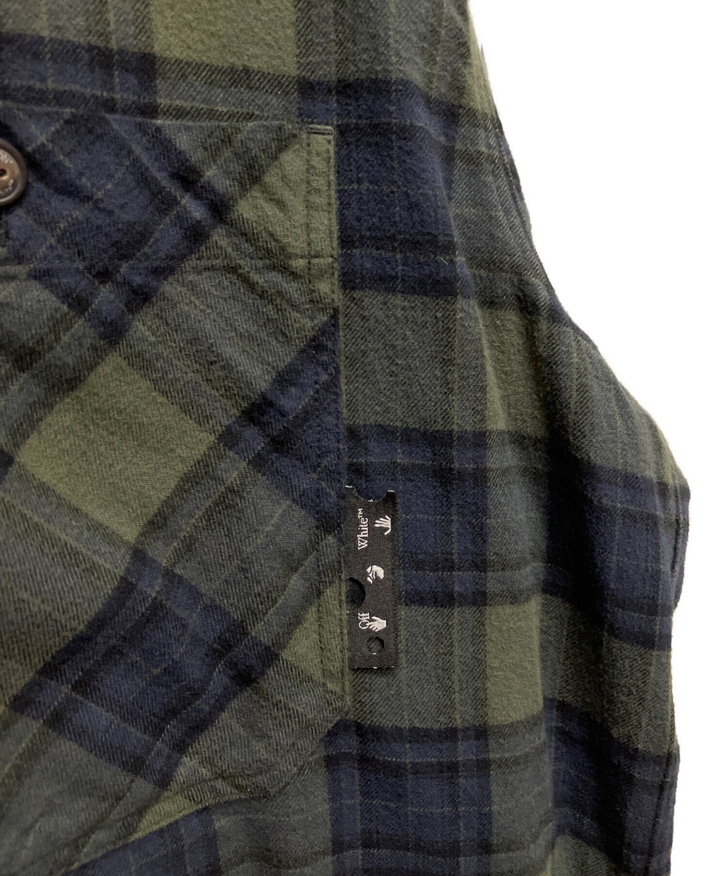 中古・古着通販】OFFWHITE (オフホワイト) Diagonal Check Flannel 