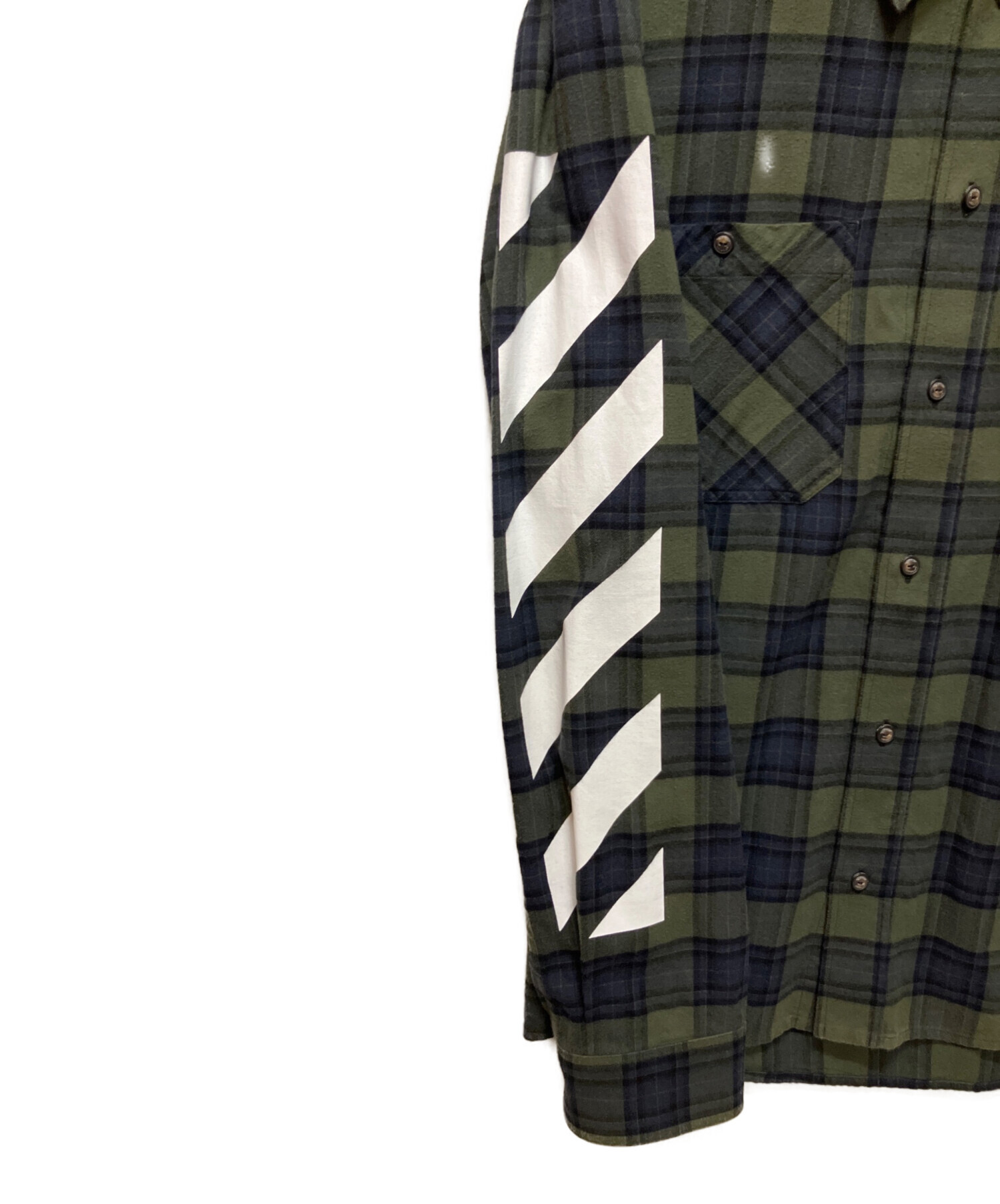 中古・古着通販】OFFWHITE (オフホワイト) Diagonal Check Flannel 