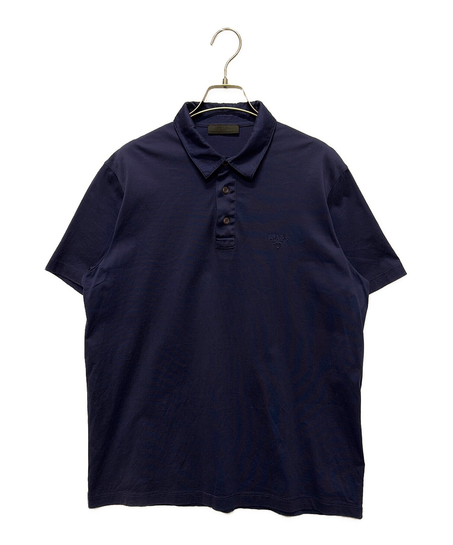 中古・古着通販】PRADA (プラダ) ポロシャツ ネイビー サイズ:XL