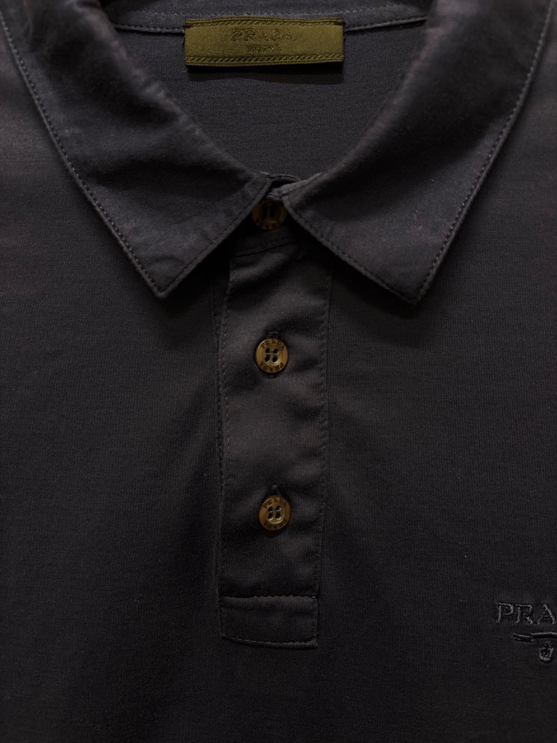 中古・古着通販】PRADA (プラダ) ポロシャツ ネイビー サイズ:XL