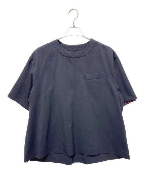 【週末値下げ】【美品・サイズ1】sacai レイヤードカットソー ジップ 半袖 中古・古着通販】sacai (サカイ) ショルダージップレイヤードシャツ