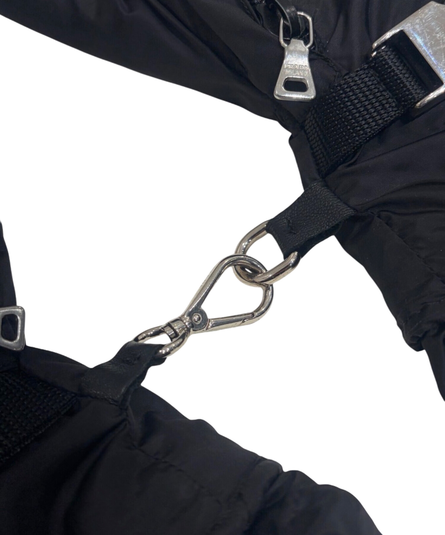 中古・古着通販】PRADA (プラダ) Re-Nylon zip ポケットミトングローブ