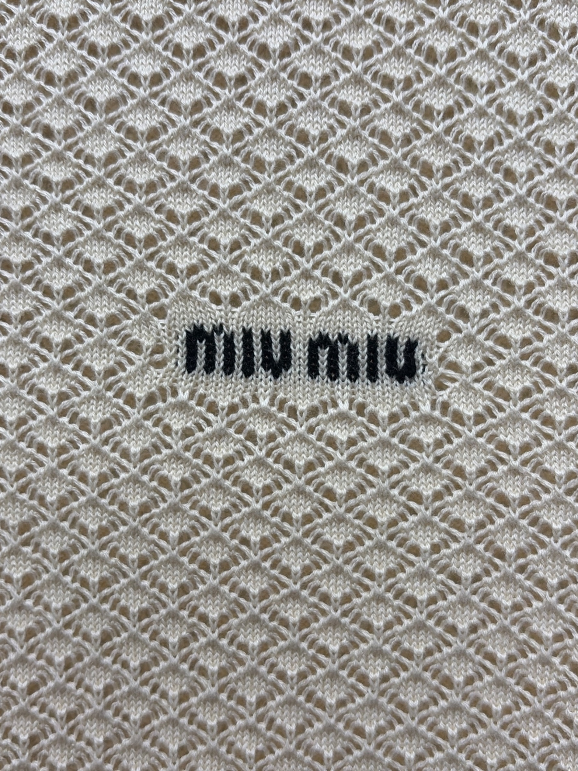 中古・古着通販】MIU MIU (ミュウミュウ) ポロシャツ ベージュ サイズ