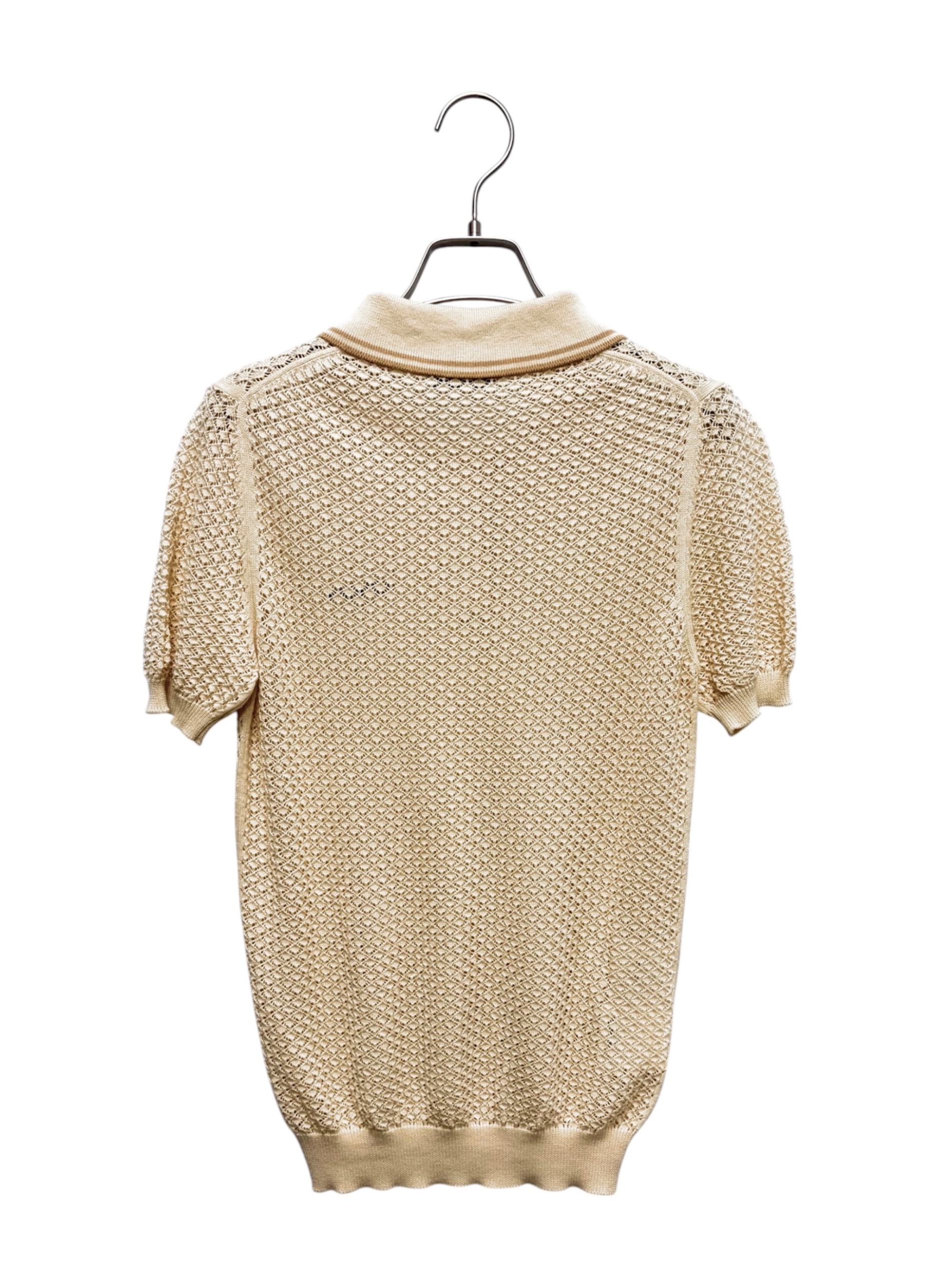 【希少】【IT42】Miu Miu 2022AW クロップドニットポロシャツ 中古・古着通販】MIU MIU (ミュウミュウ) ロゴ刺繍 クロシェニット
