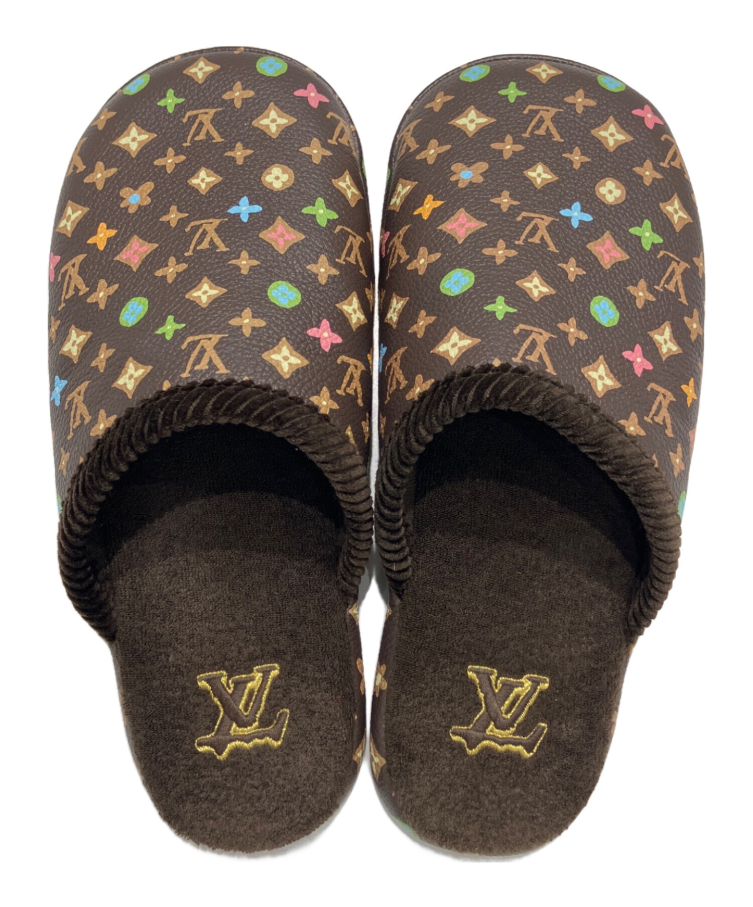 【美品】LOUIS VUITTON ルイヴィトン ミュール 37.5 約24cm 中古・古着通販】LOUIS VUITTON (ルイ ヴィトン) LVパレスライン