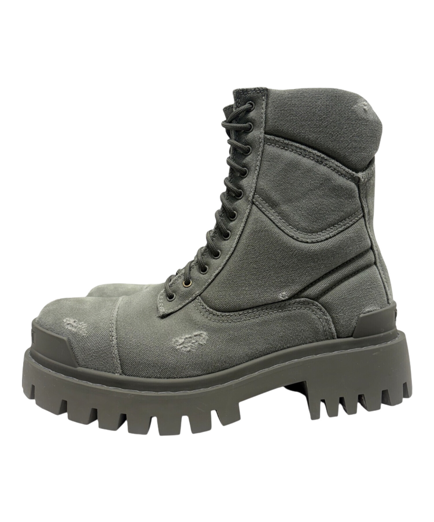 中古・古着通販】BALENCIAGA (バレンシアガ) コンバットブーツ カーキ