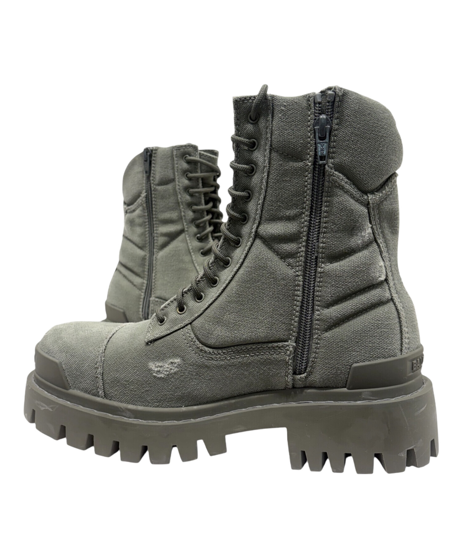 【SALE】バレンシアガ　ブーツ BALENCIAGA 中古・古着通販】BALENCIAGA (バレンシアガ) コンバットブーツ カーキ