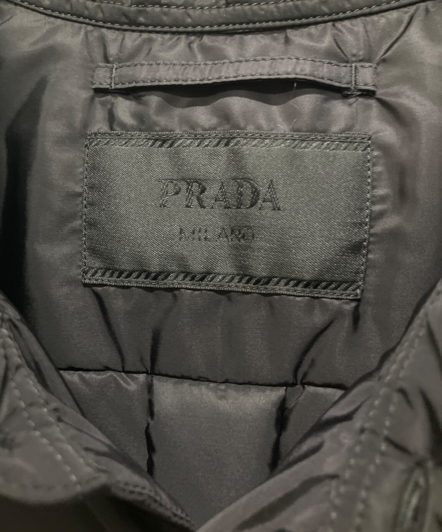 中古・古着通販】PRADA (プラダ) Re-Nylonシャツ ブラック サイズ:S 未