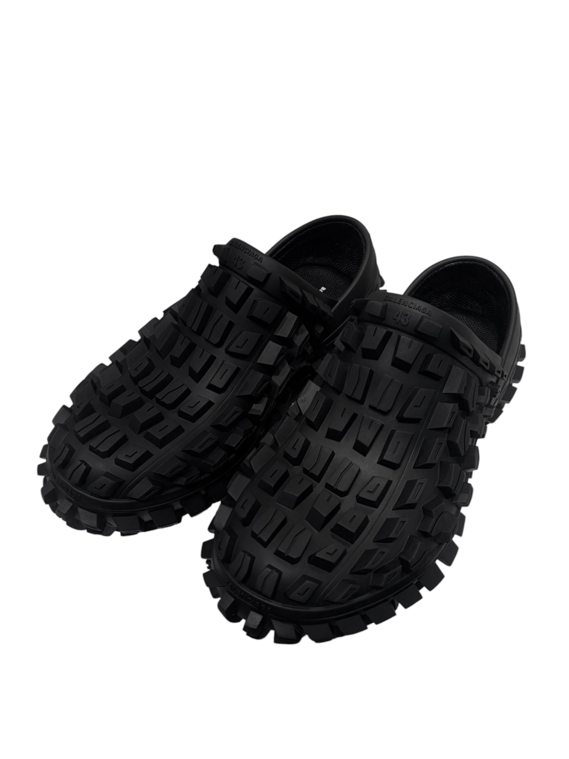 【BALENCIAGA】バウンサークロッグ サンダル ブラック 42 中古・古着通販】BALENCIAGA (バレンシアガ) BOUNCER CLOG/バウンサー