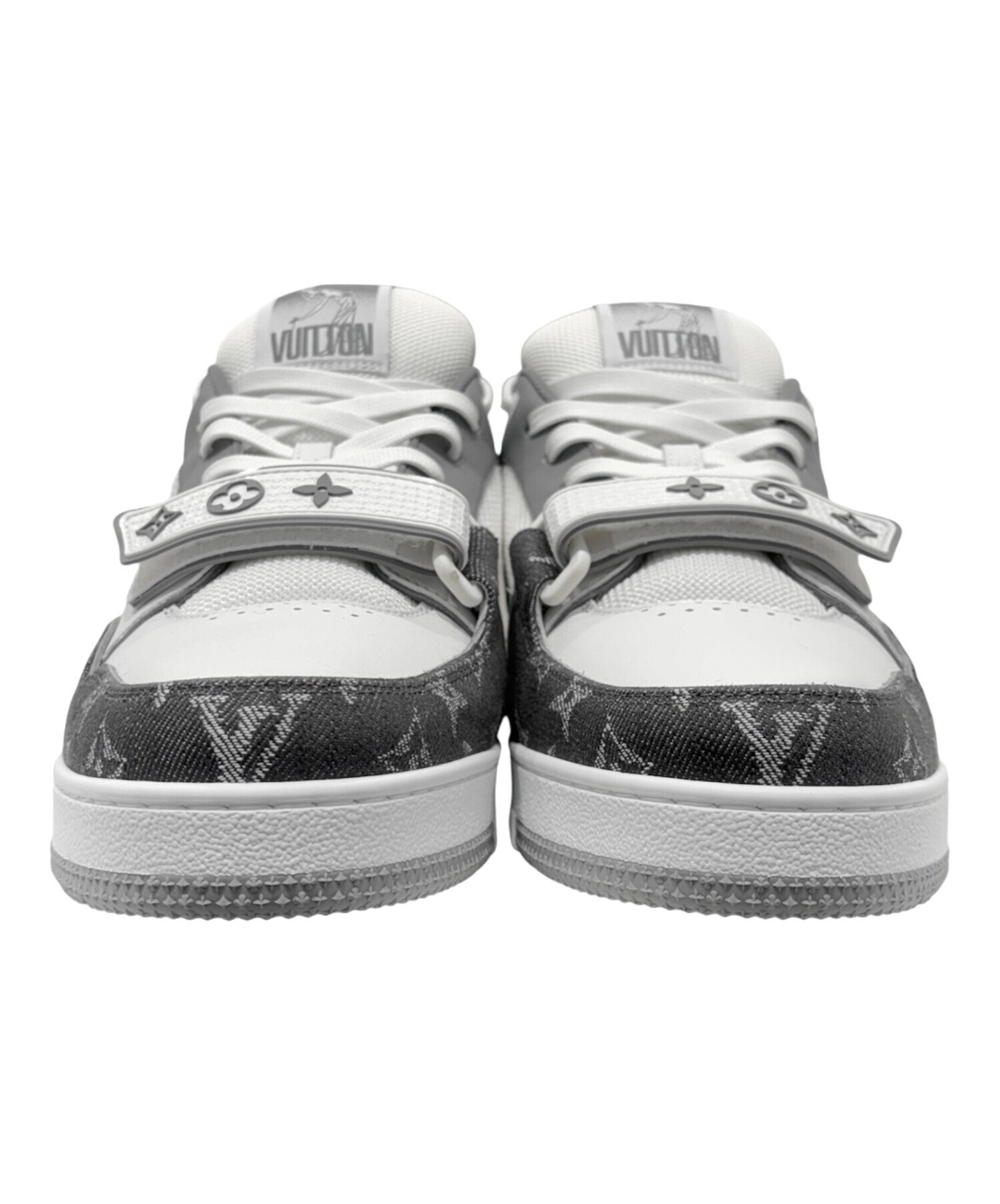 最終価格！Louis Vuitton LVトレイナー　グレー/ホワイト　サイズ7 中古・古着通販】LOUIS VUITTON (ルイ ヴィトン) LVトレイナー