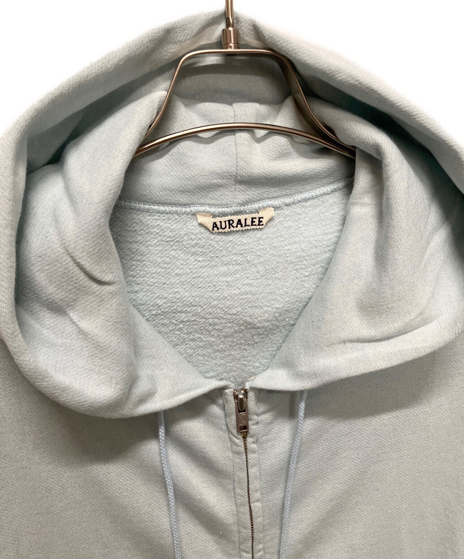 AURALEE ハーフジップパーカー　ライトグレー 中古・古着通販】AURALEE (オーラリー) HIGH TWIST LIGHT SWEAT ZIP