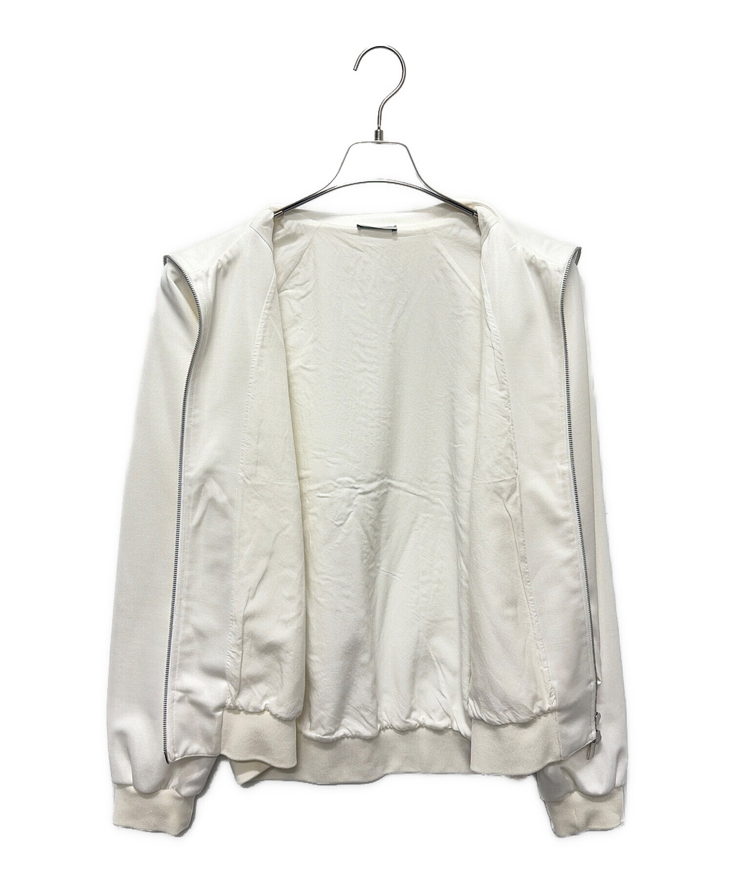 Christian Dior - レトロ古着　クリスチャンディオール　ホワイト　ノーカラージャケット 中古・古着通販】Dior (ディオール) トラックジャケット ホワイト