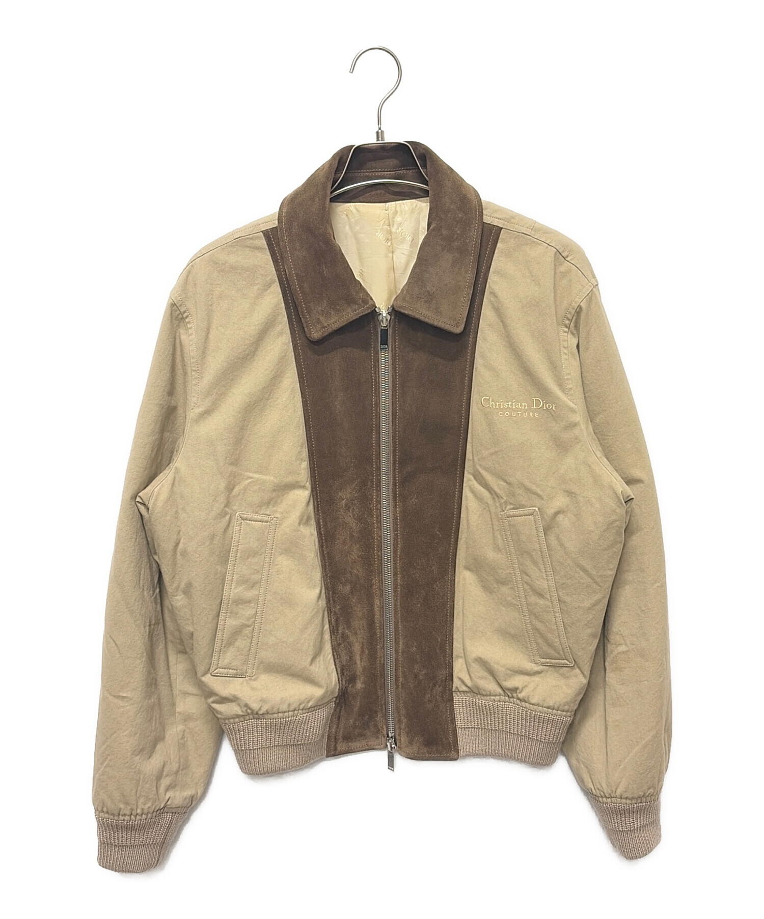 中古・古着通販】Dior (ディオール) スウェード切替ブルゾン ブラウン