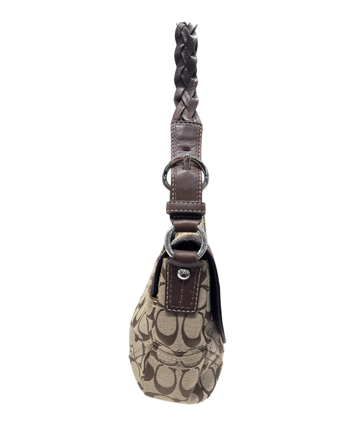 新着商品！COACH 11711【送料込み】 中古・古着通販】COACH (コーチ) レザー編み込みワンショルダーバッグ