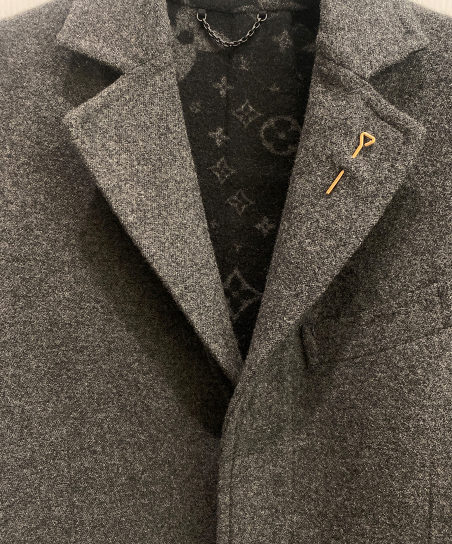 Louis Vuitton size46美品グレーコート ウール90%ヴィトン 中古・古着通販】LOUIS VUITTON (ルイ ヴィトン) ダブルフェイス