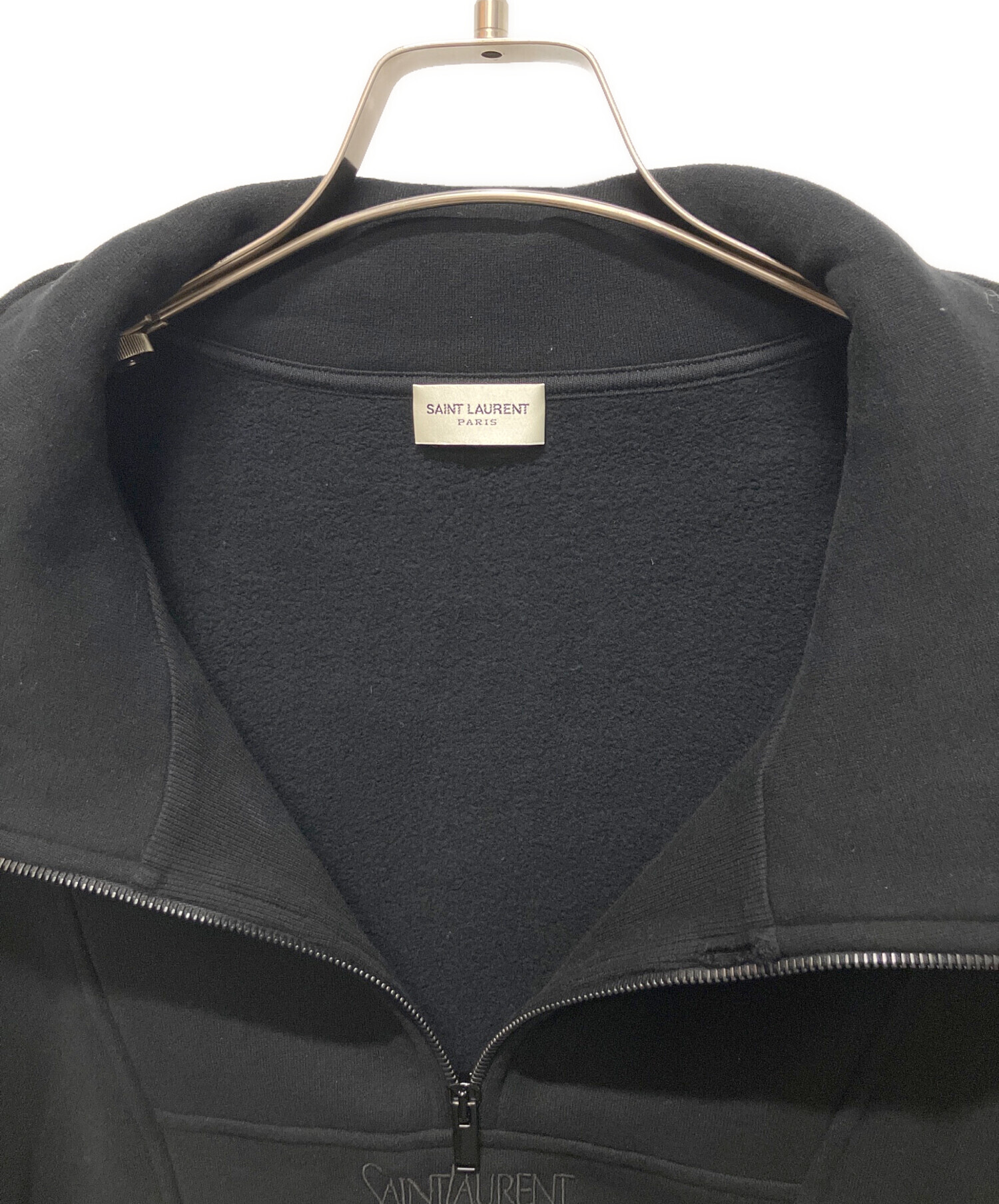 SAINT LAURENT PARIS ジップスウェット 中古・古着通販】Saint Laurent Paris (サンローランパリ) ロゴハーフ