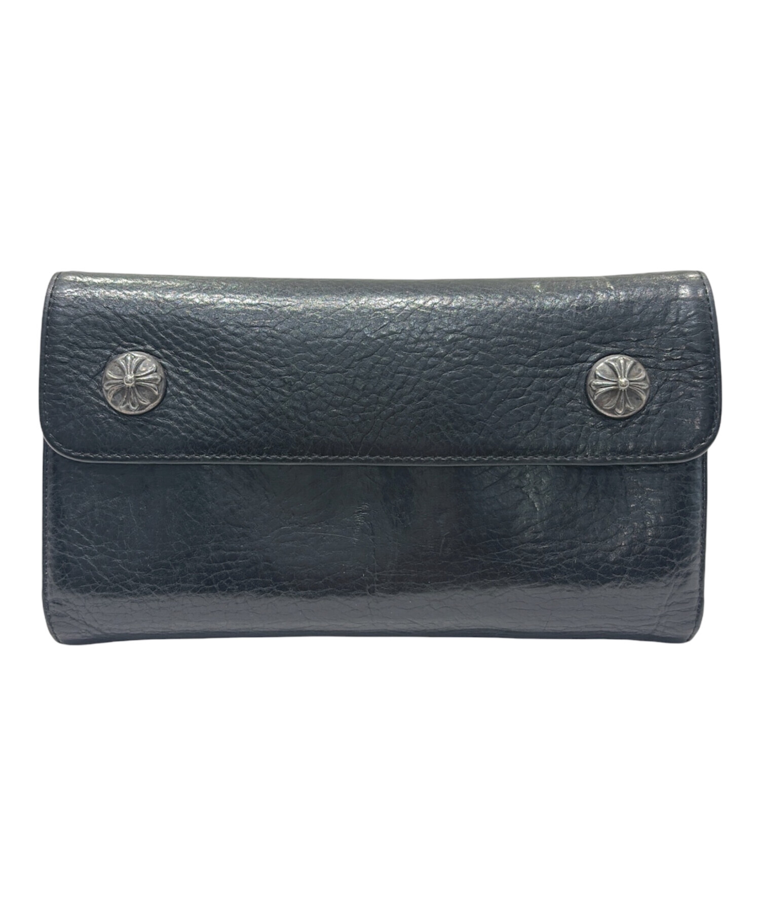 CHROME HEARTS クロムハーツ WAVE 中古・古着通販】CHROME HEARTS (クロムハーツ) WAVE WALLET ブラック