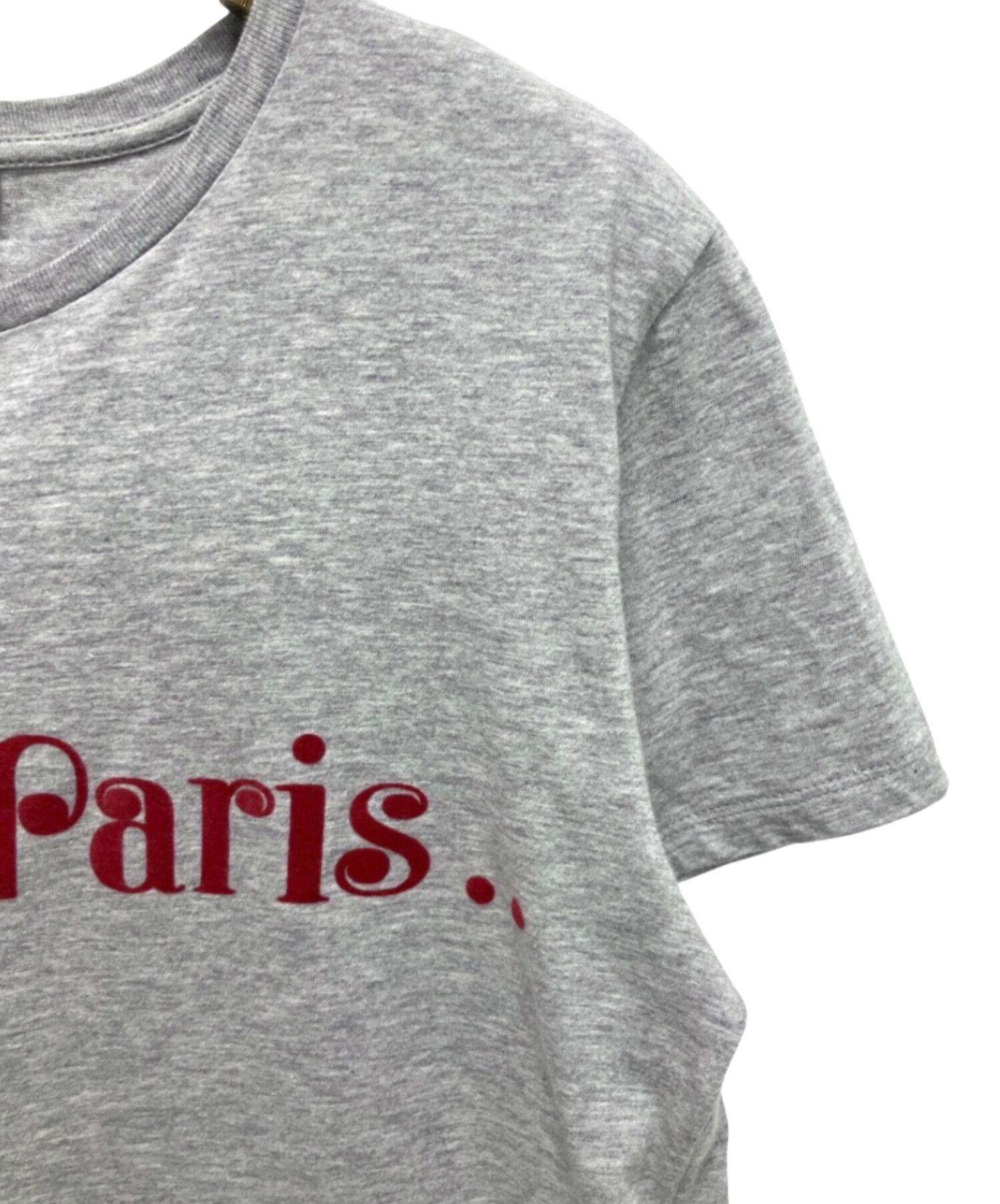 中古・古着通販】CELINE (セリーヌ) フロッキーロゴTシャツ グレー