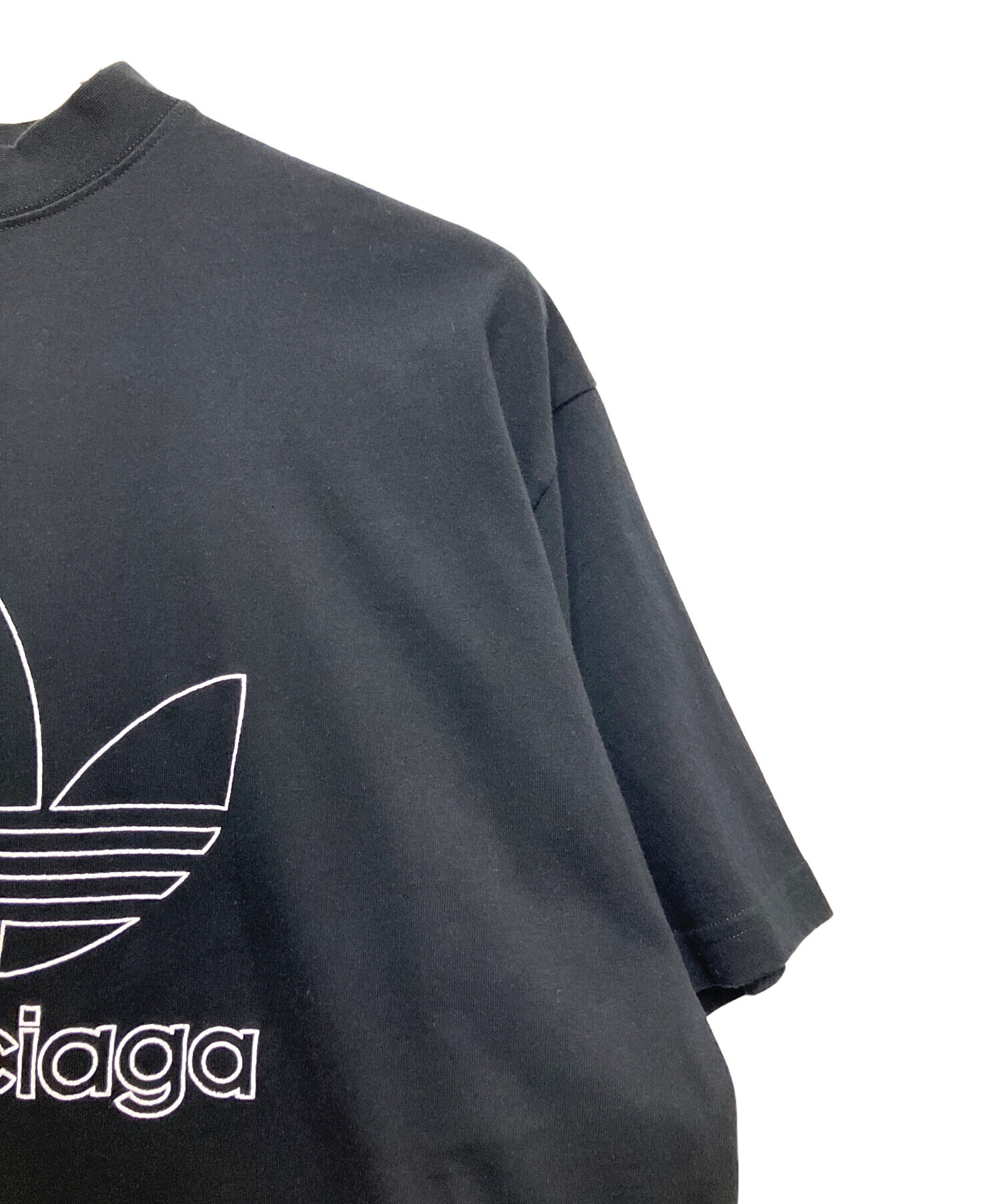 .【タグ付き・限定コラボ】バレンシアガ × アディダス　トレフォイル tシャツ黒 中古・古着通販】BALENCIAGA (バレンシアガ) adidas (アディダス