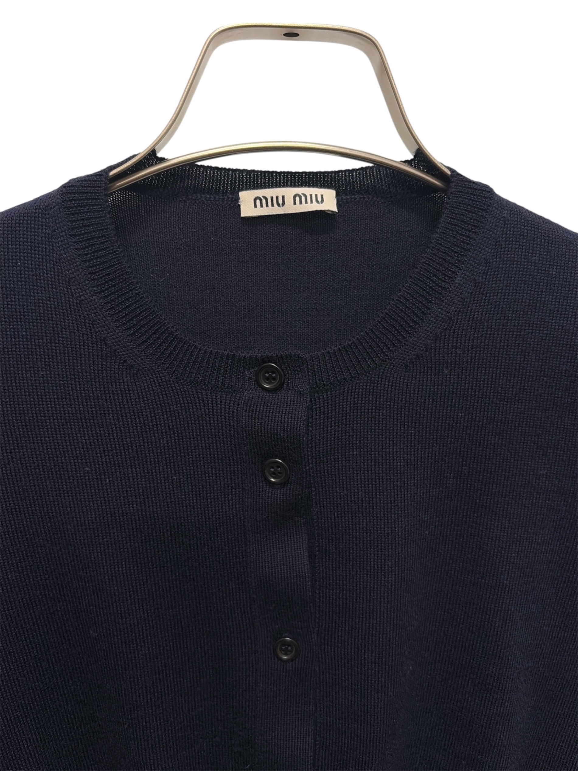 中古・古着通販】MIU MIU (ミュウミュウ) カーディガン ネイビー