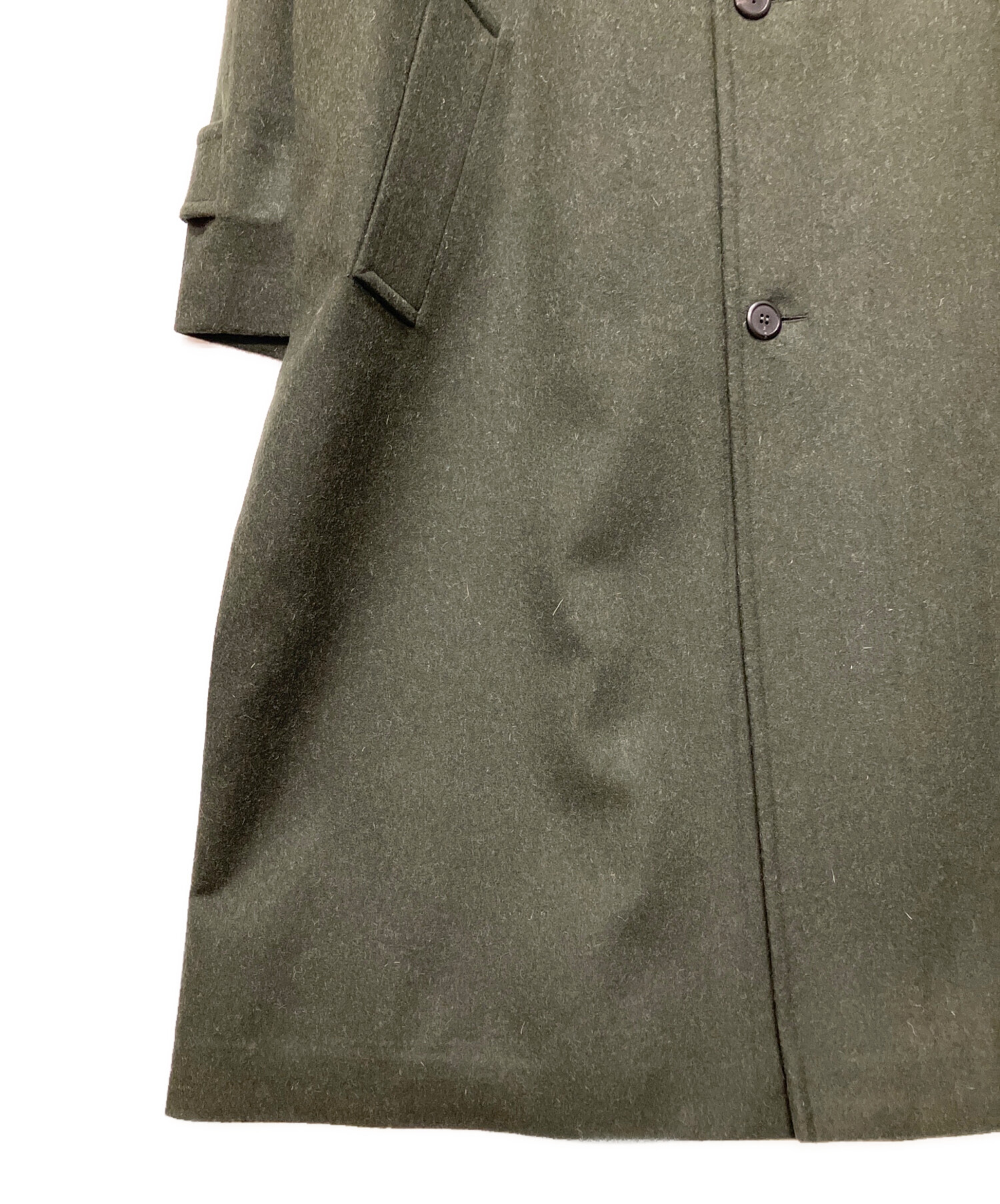 中古・古着通販】PRADA (プラダ) ウールラグランコート カーキ サイズ