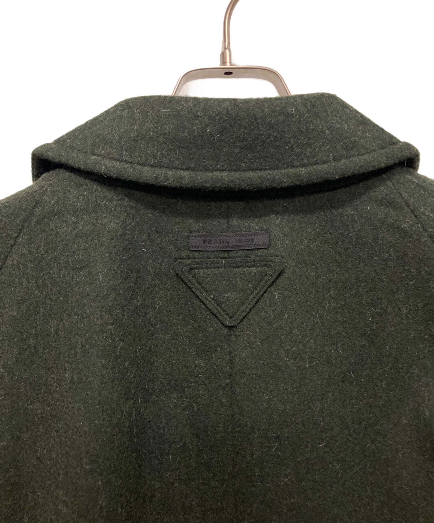 中古・古着通販】PRADA (プラダ) ウールラグランコート カーキ サイズ