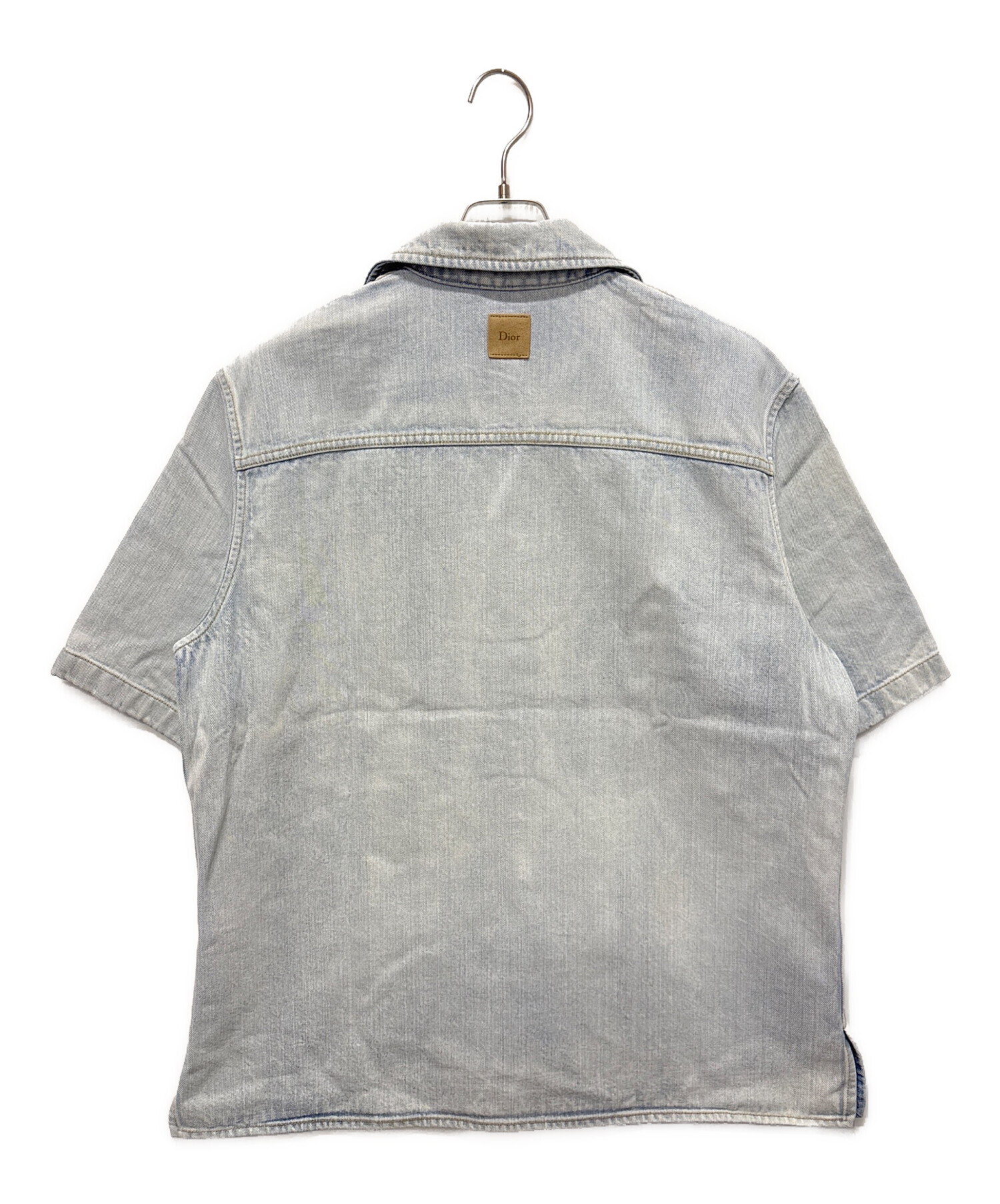 中古・古着通販】Dior (ディオール) 半袖デニムシャツ スカイブルー