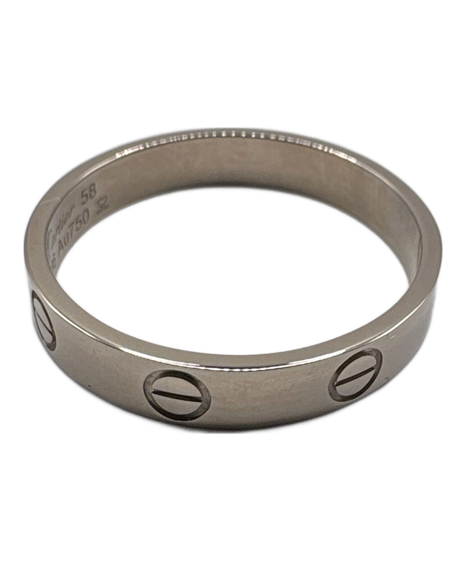 【Cartier】カルティエ ラブ リング ホワイトゴール旧型ヴィンテージ 新品)CARTIER カルティエ ラブ リング スモールモデル ホワイト