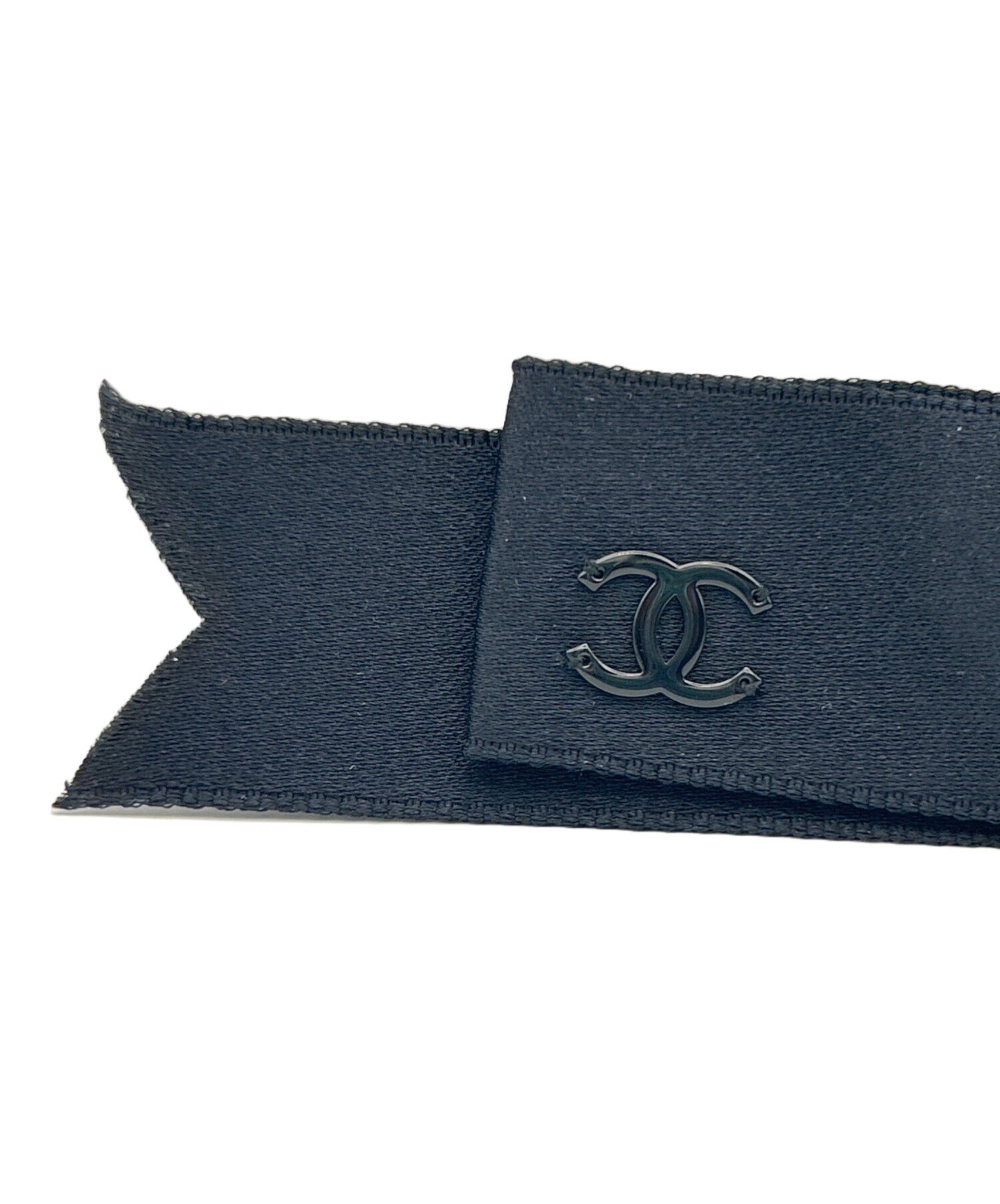 中古・古着通販】CHANEL (シャネル) リボンバレッタ ブラック