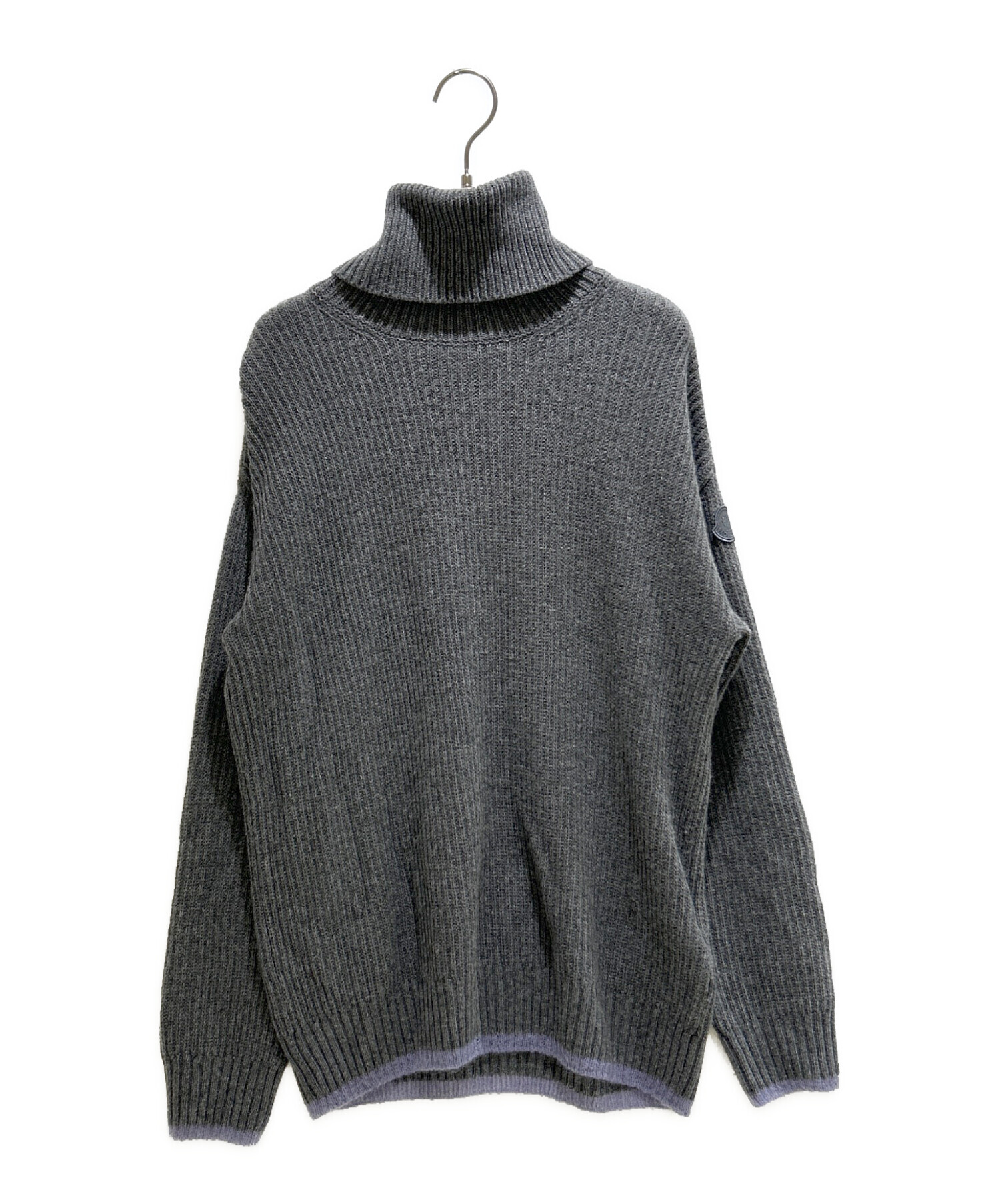 中古・古着通販】MONCLER (モンクレール) タートルネックニット グレー 