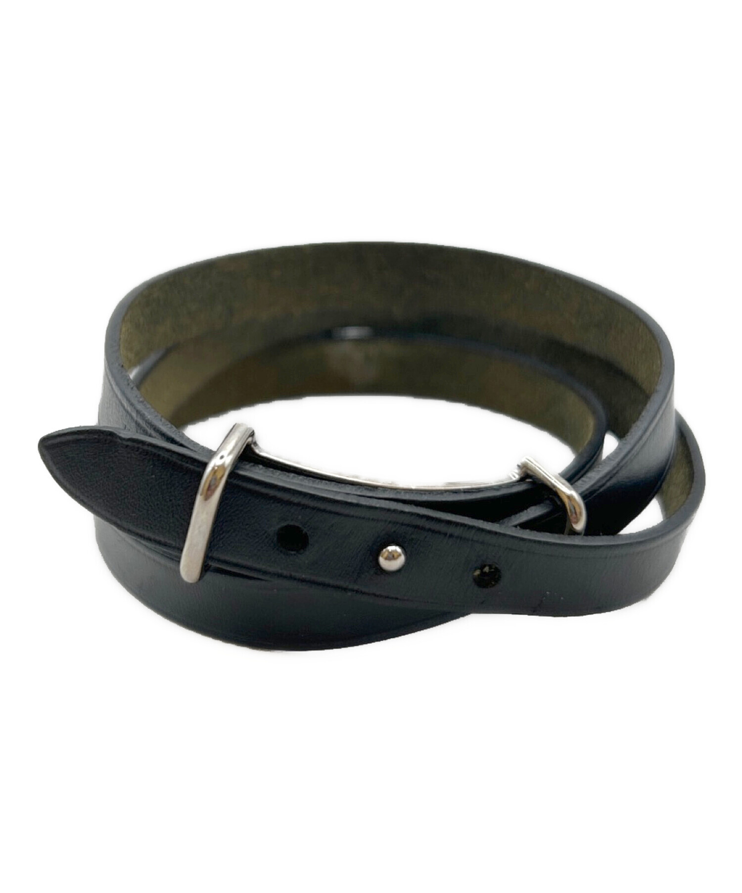 エルメス革製ブレスレット 中古・古着通販】HERMES (エルメス) API 2 Triple Wrap Leather