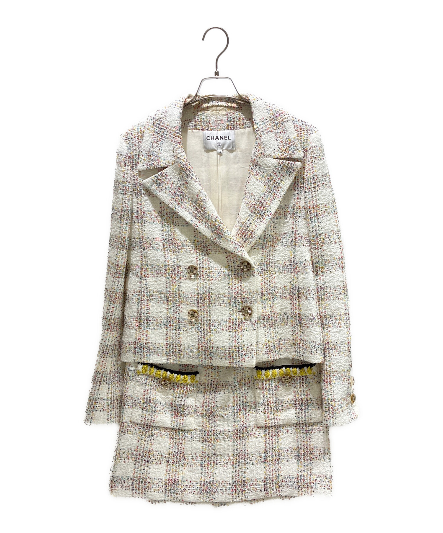 中古・古着通販】CHANEL (シャネル) スパンコール ココボタン ツイード