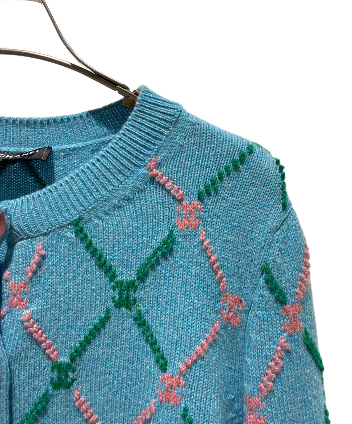 中古・古着通販】CHANEL (シャネル) ココアーガイルニットカーディガン