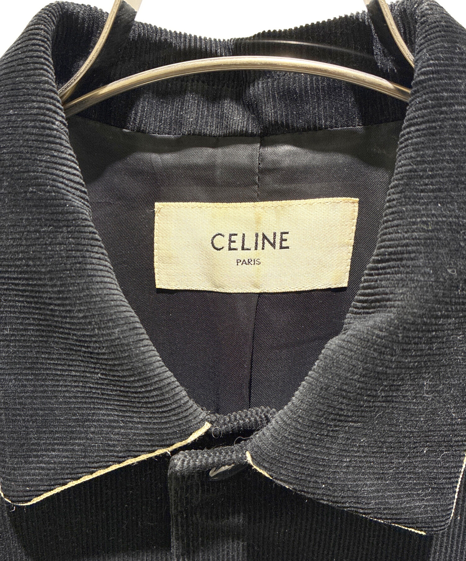 【最終価格】CELINE/テディジャケット / コーデュロイ ブラック 中古・古着通販】CELINE (セリーヌ) コーデュロイテディジャケット