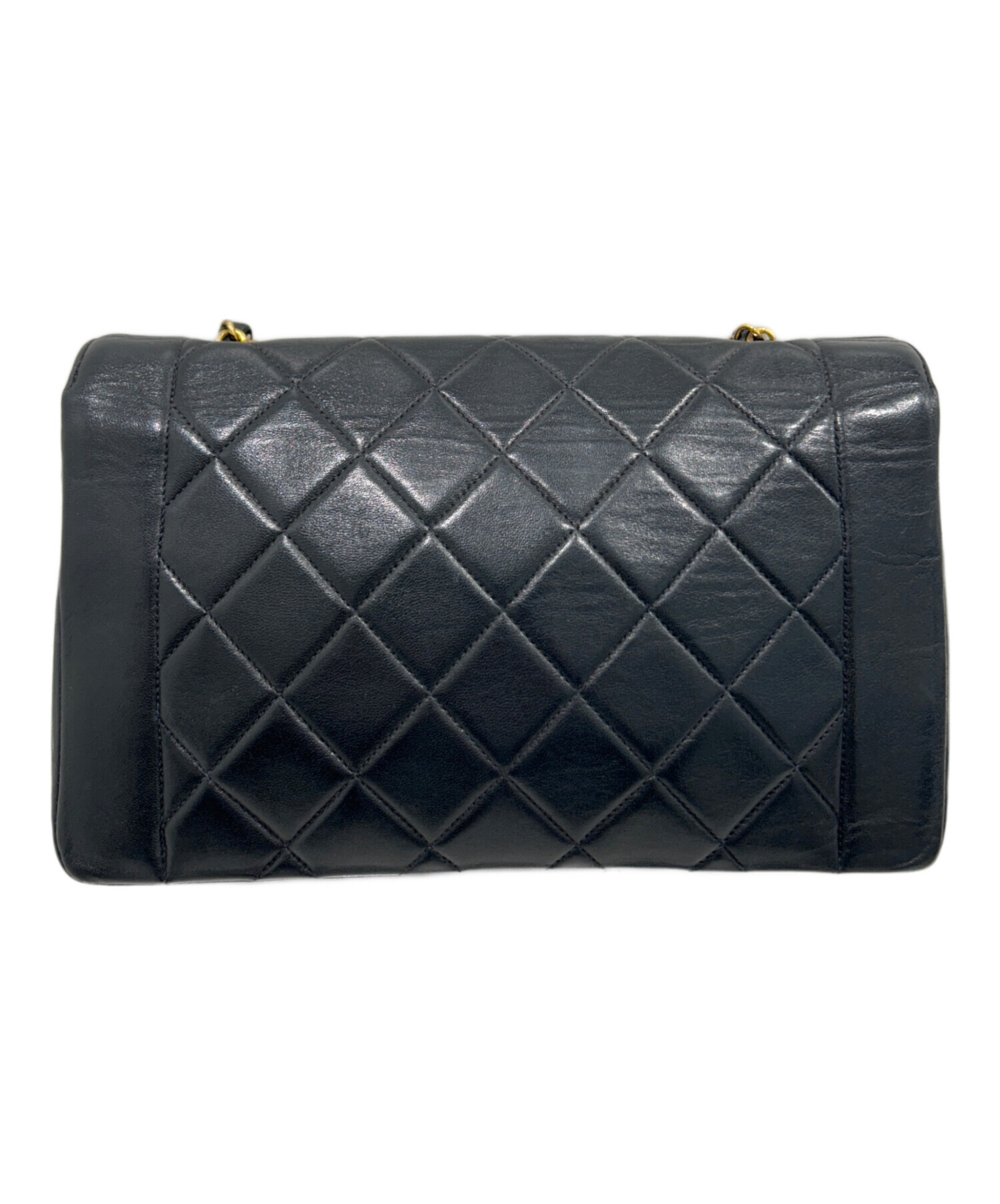 ご購入者様決定☆ダイアナフラップ　マトラッセ　25  ブラック 中古・古着通販】CHANEL (シャネル) ダイアナフラップ マトラッセ25