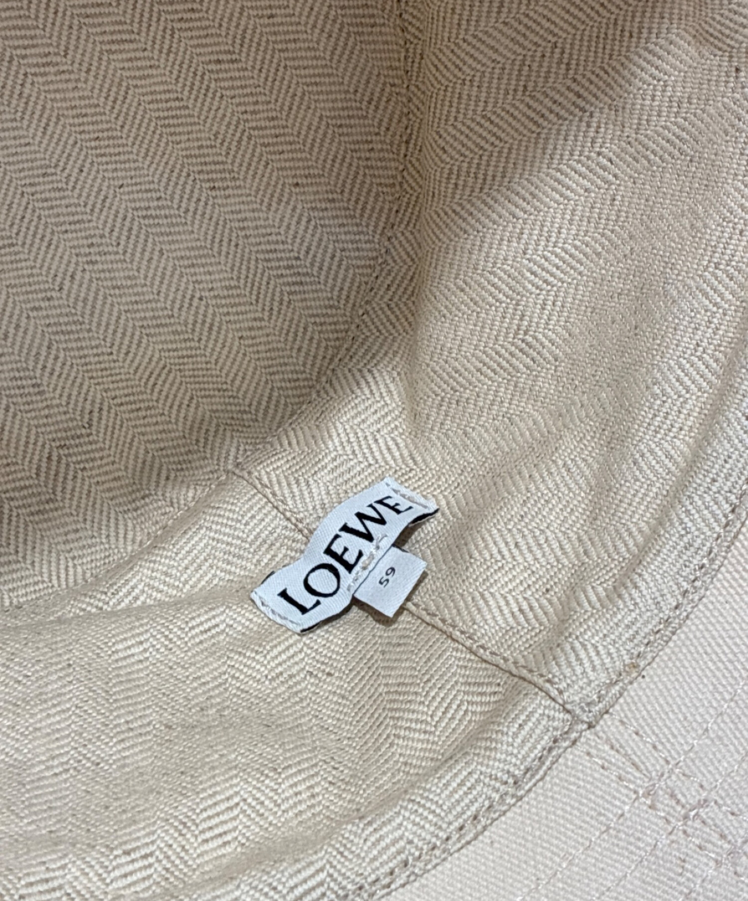 中古・古着通販】LOEWE (ロエベ) バケットハット クリーム サイズ:59