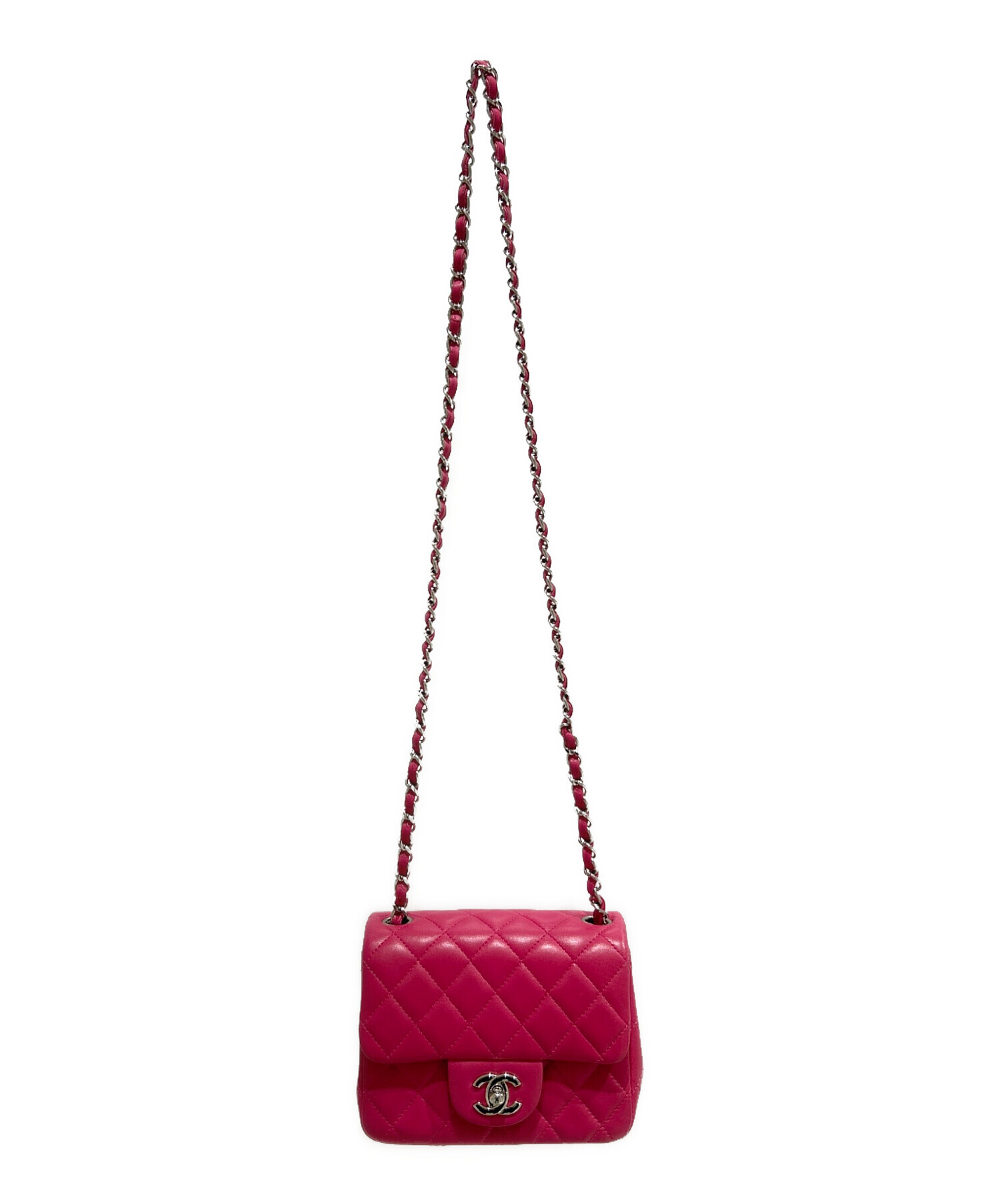 ハル シャネル ミニマトラッセ ピンク マトラッセ シャネル CHANEL ミニ チェーン ショルダーバッグ 斜め掛け
