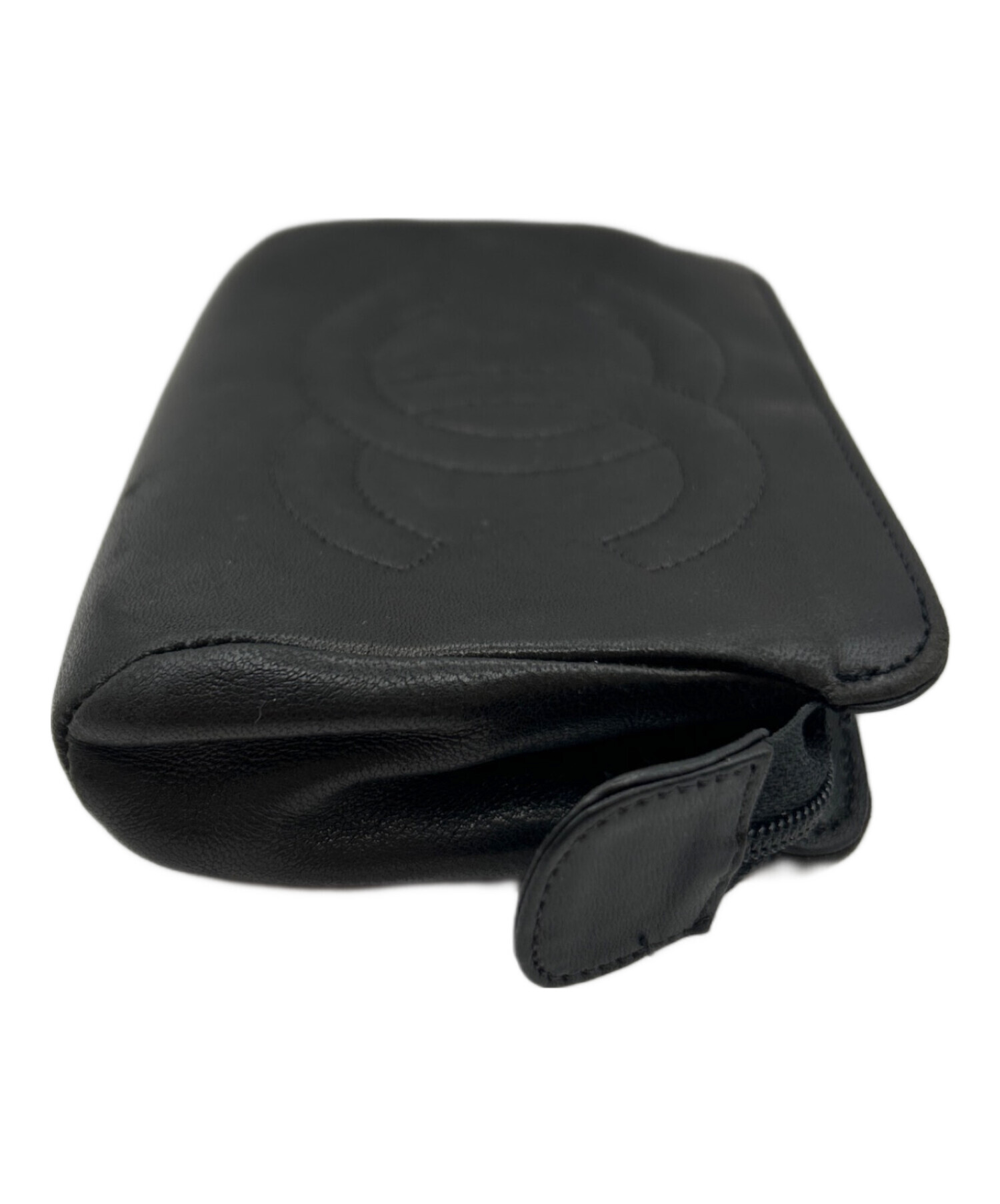 シャネル ココマーク ナイロン ポーチ ブラック 中古・古着通販】CHANEL (シャネル) ココマークポーチ ブラック サイズ