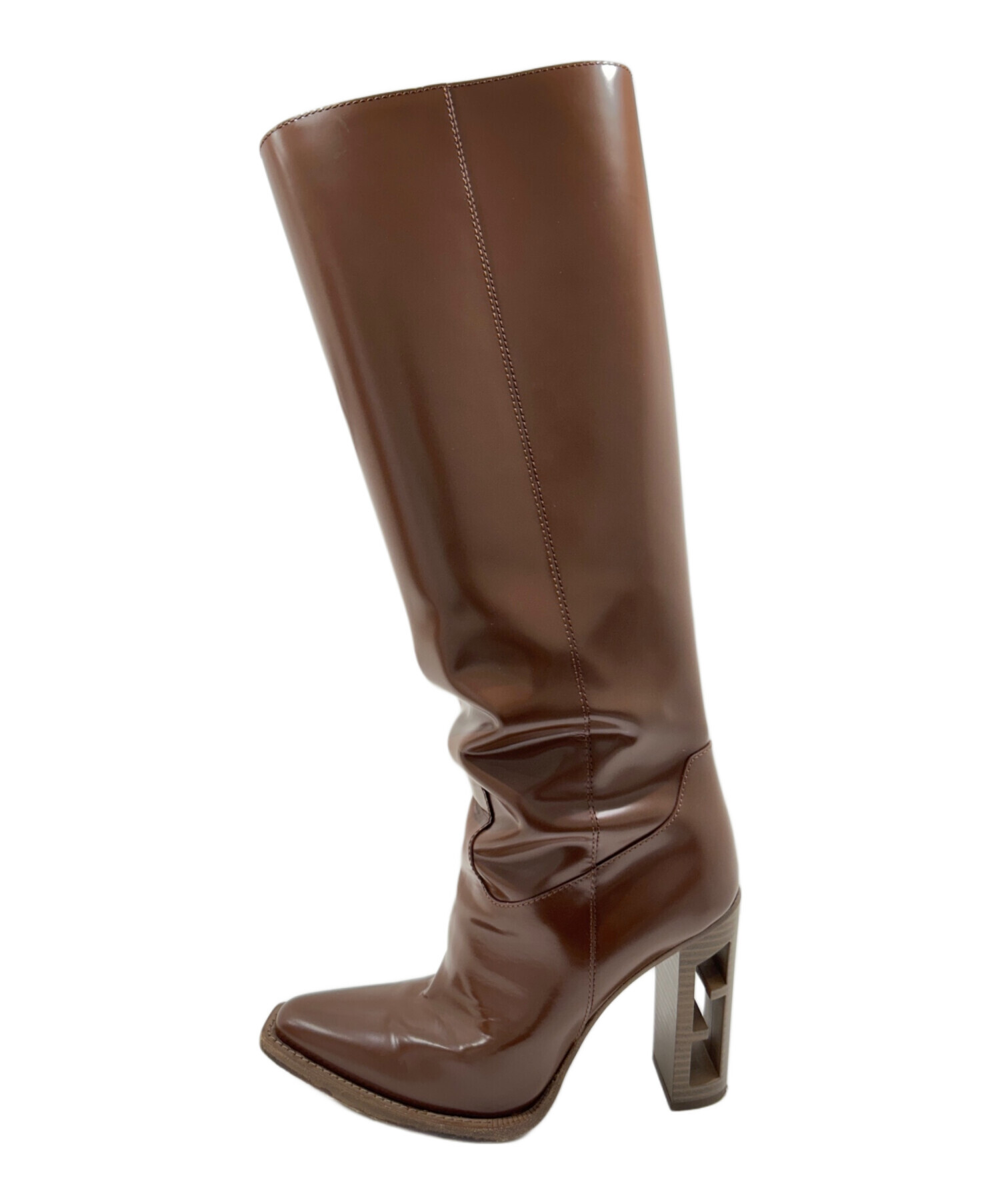 中古・古着通販】FENDI (フェンディ) FFロングブーツ ブラウン サイズ