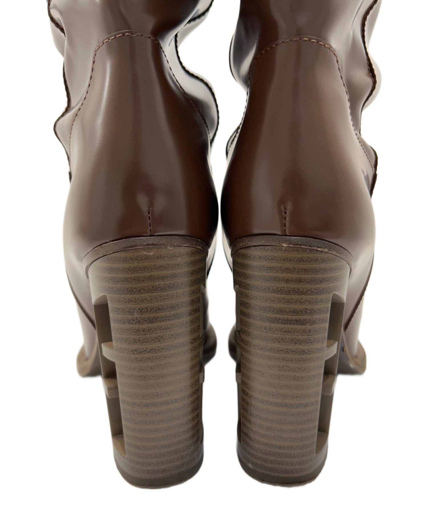 FENDI フェンディ ロングブーツ ズッカ 総柄 ハイヒール ブラウン 総柄 FENDI フェンディ ロングブーツ ズッカ 総柄 ハイヒール ブラウン 総柄