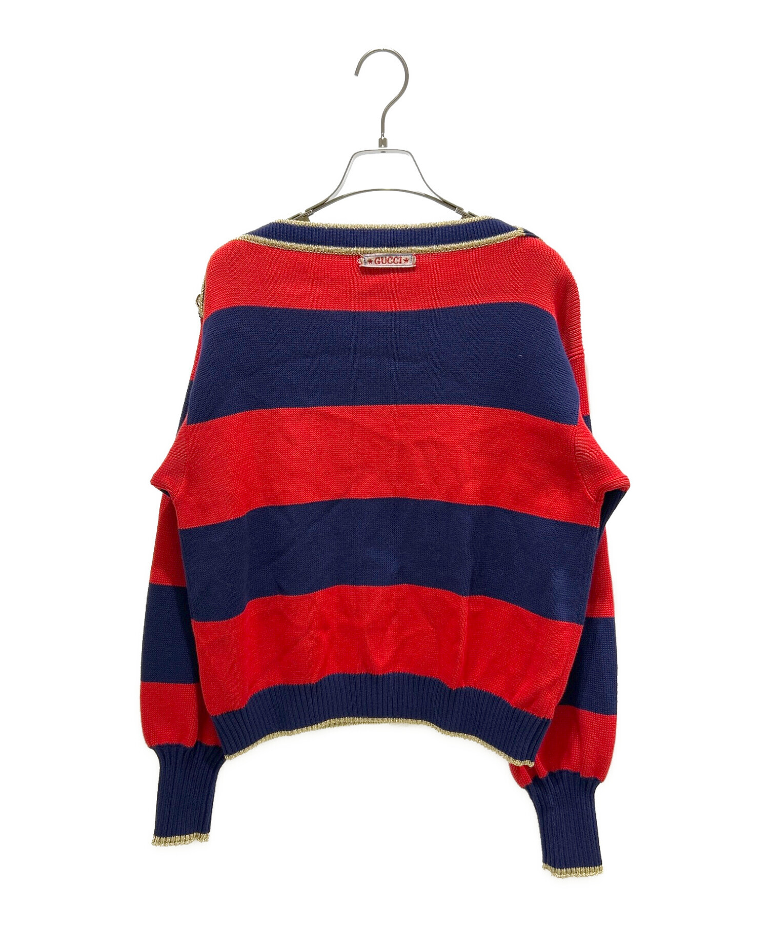 中古・古着通販】GUCCI (グッチ) Lame border knit ラメボーダーニット