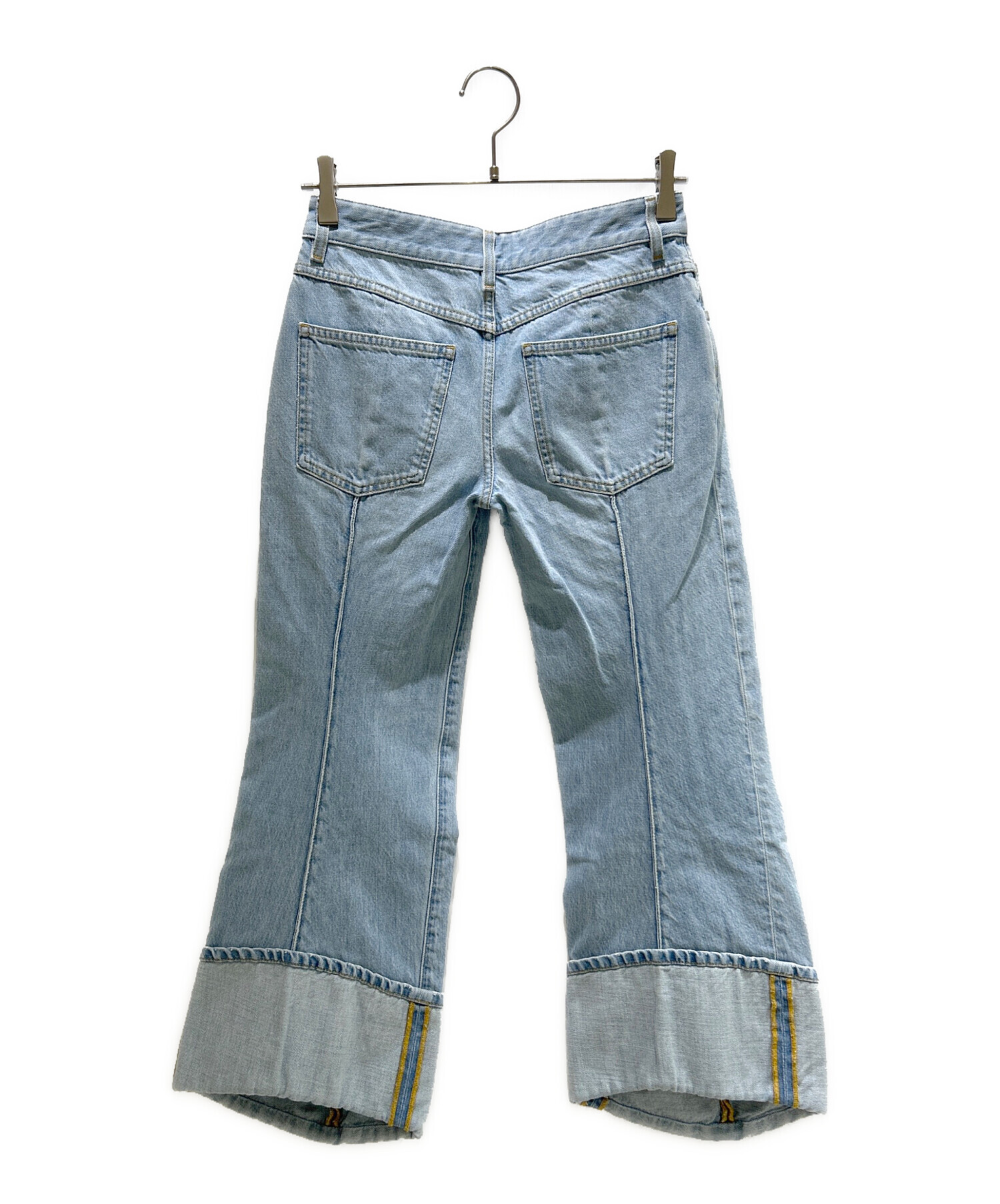 【中古】ボッテガヴェネタ BOTTEGA VENETA デニムパンツ ジーンズ パッチワーク 38 紺 ネイビー /YM レディース 中古・古着通販】BOTTEGA VENETA (ボッテガベネタ) ブルーカーブド