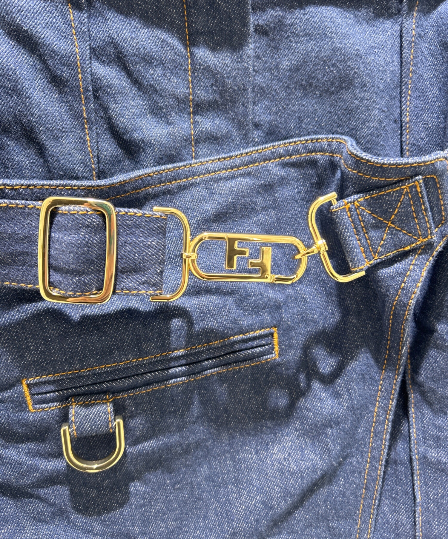 中古・古着通販】FENDI (フェンディ) レイヤードデニムスカート