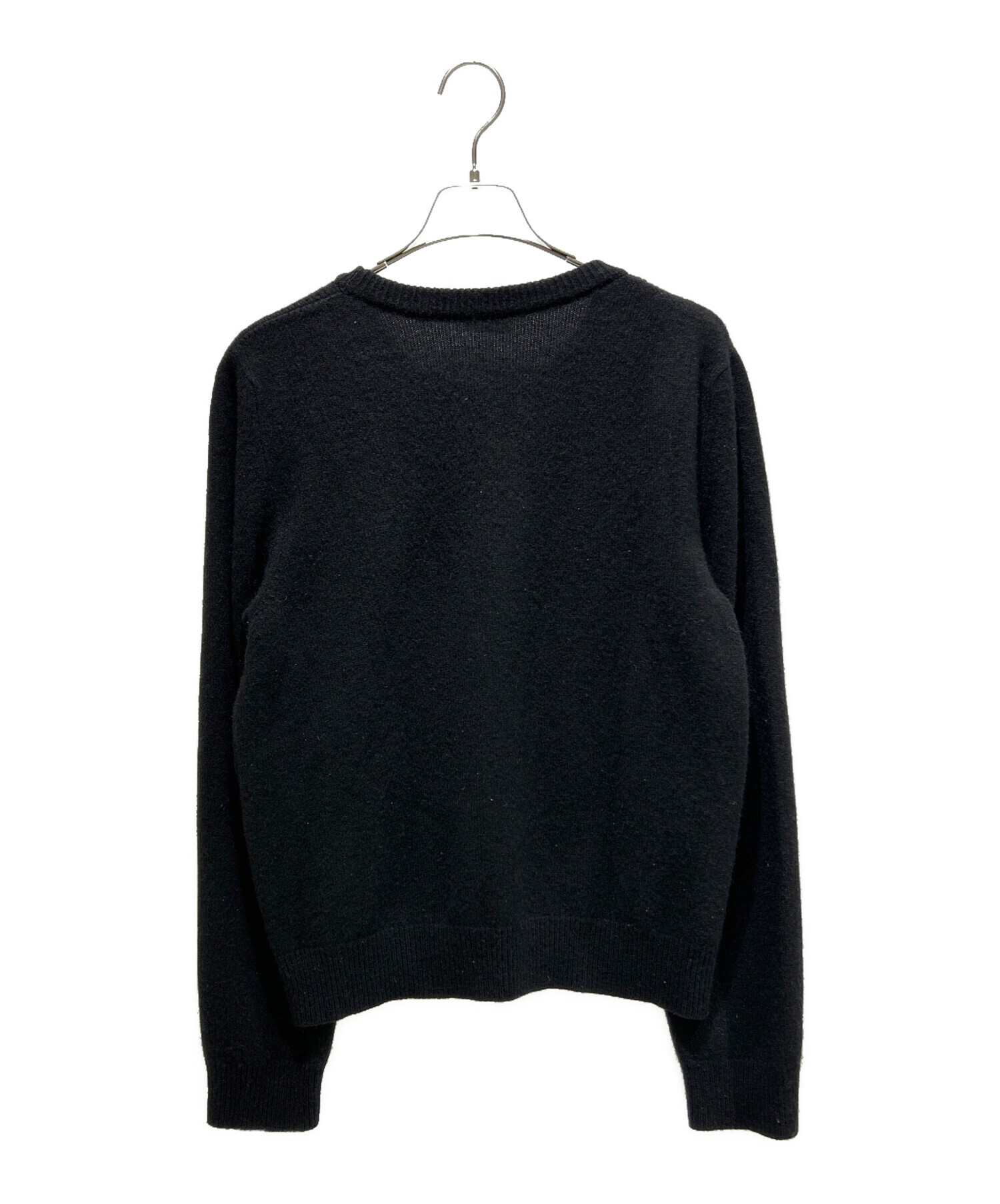 CELINE カシミアクルーネックニット　ブラック 中古・古着通販】CELINE (セリーヌ) カシミヤクルーネックニット