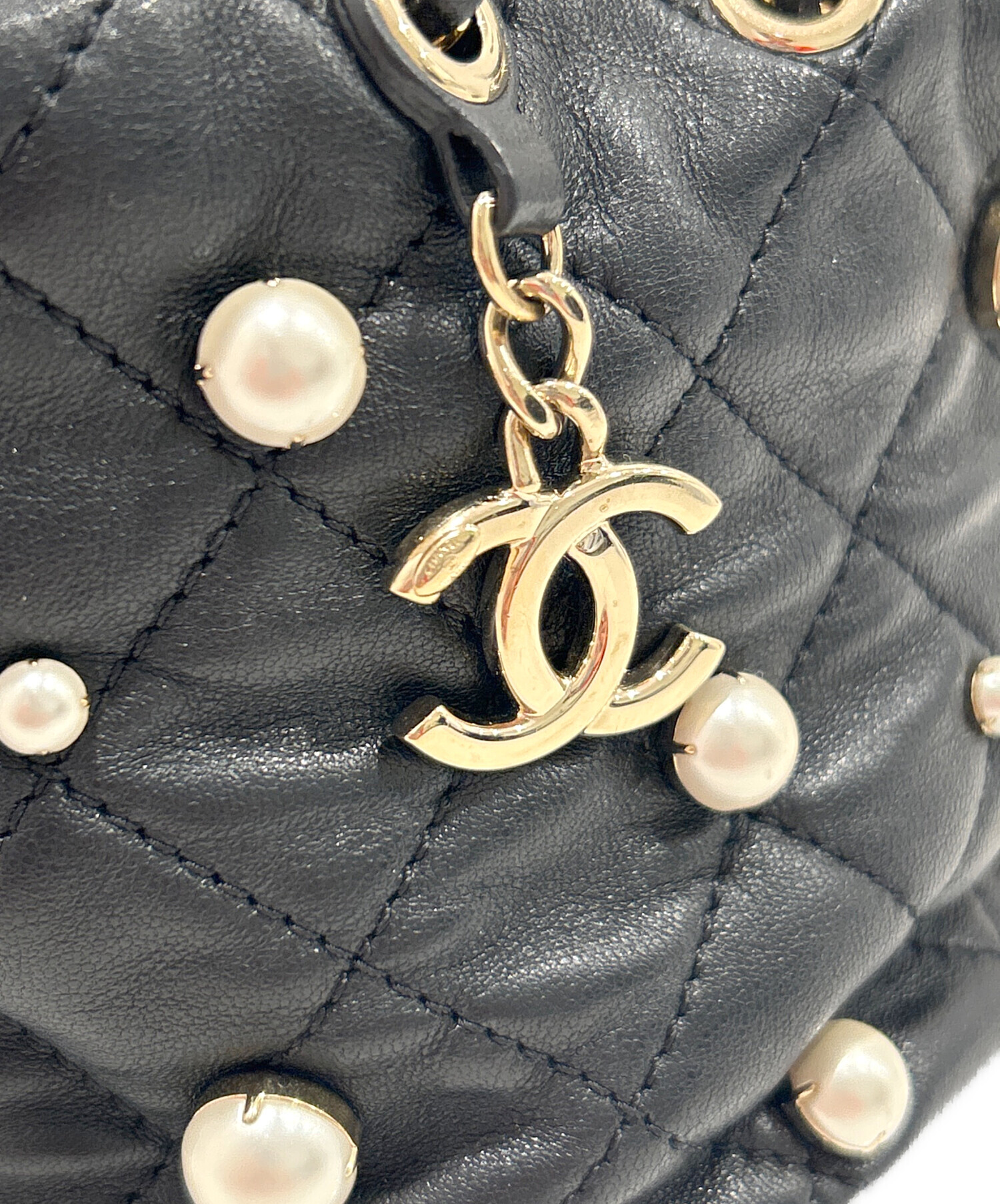 中古・古着通販】CHANEL (シャネル) コスチュームパール巾着ショルダー