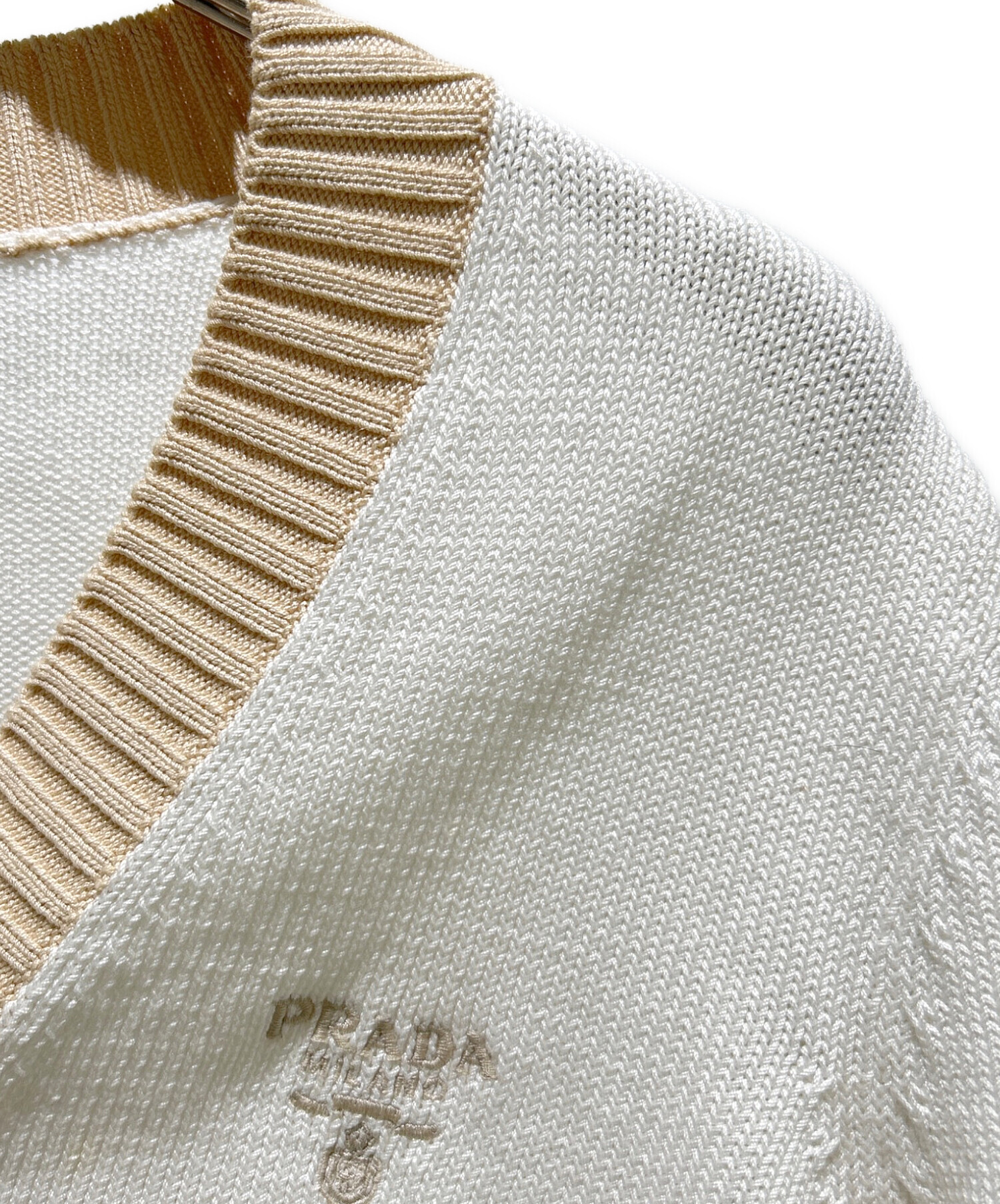 中古・古着通販】PRADA (プラダ) クロップドコットン カーディガン