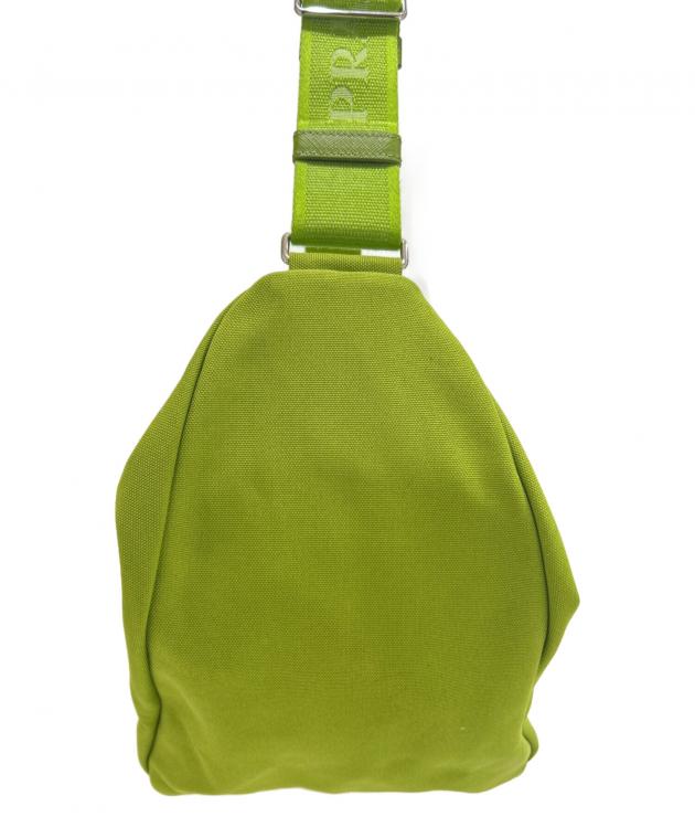 プラダ PRADA トライアングルバッグ ショルダーバッグ キャンバス レザー グリーン 2VY007 中古 新入荷 OB2694 楽天市場】【中古】PRADAトライアングルショルダーバッグ グリーン