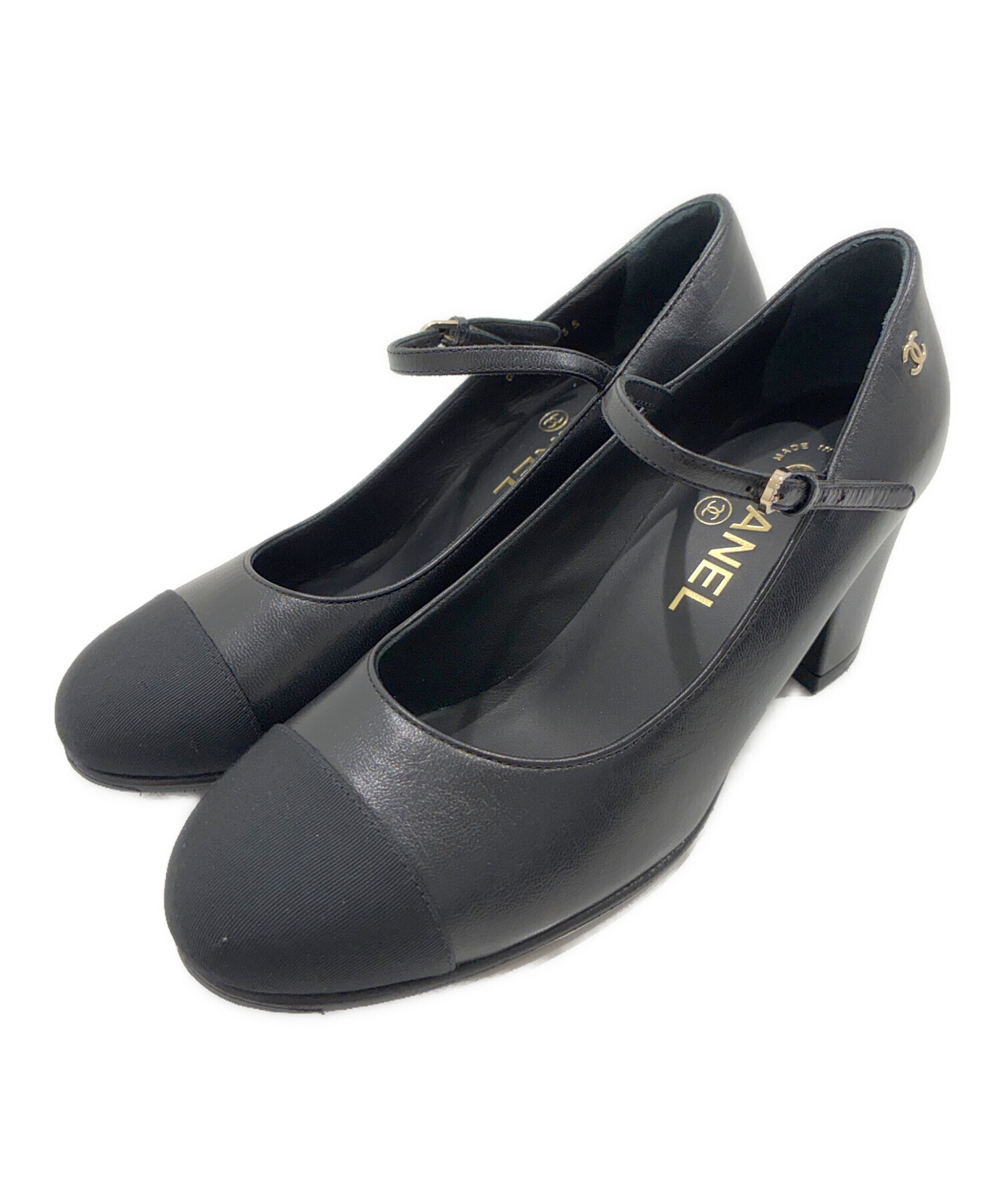 CHANEL シャネル　パンプス　黒 35c メリージェーン　本革　正規品　美品 中古・古着通販】CHANEL (シャネル) メリージェーンパンプス サイズ:36